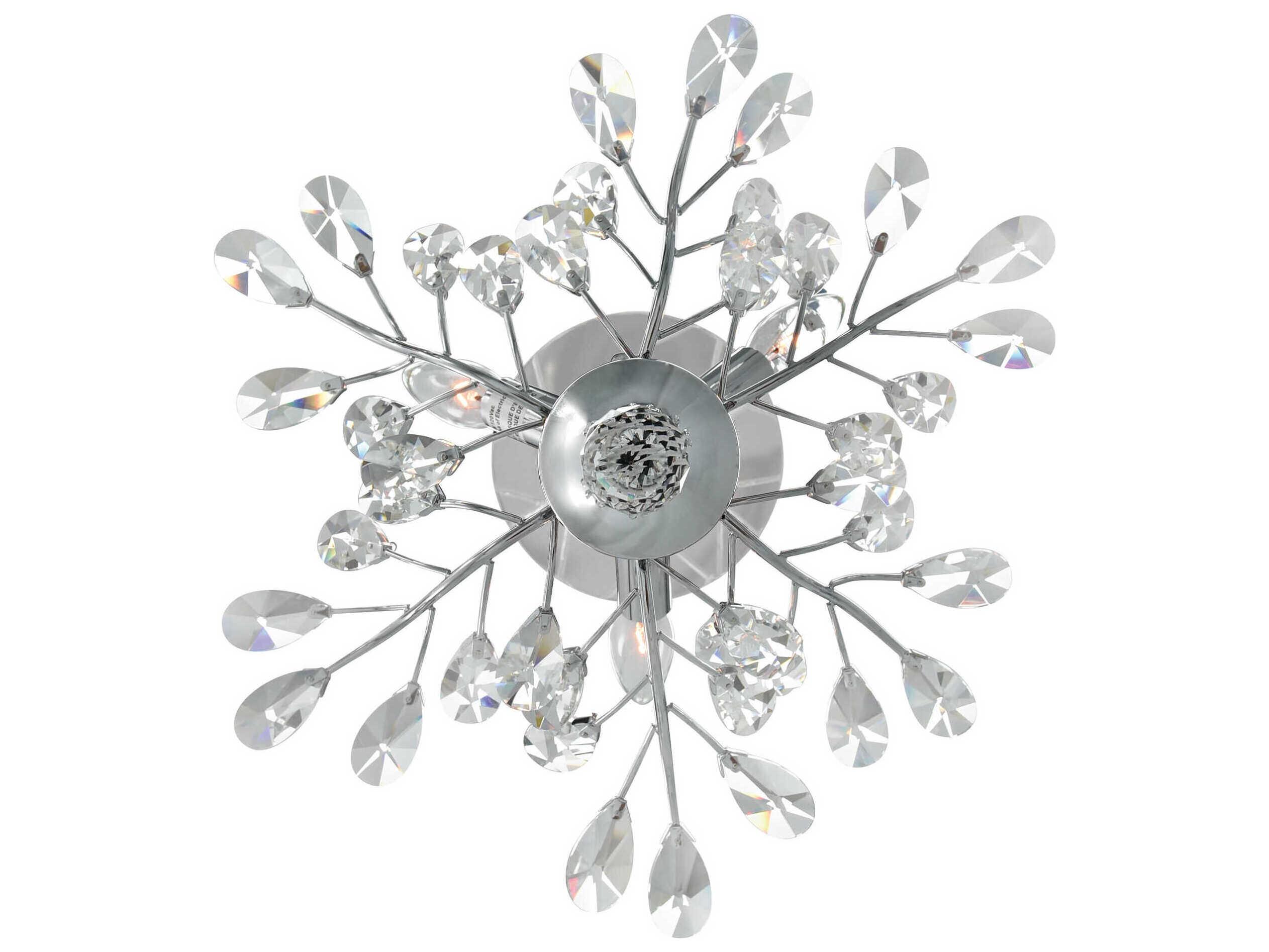 CWI Lighting Ivy 3-Light Chrome Semi Flush Mount