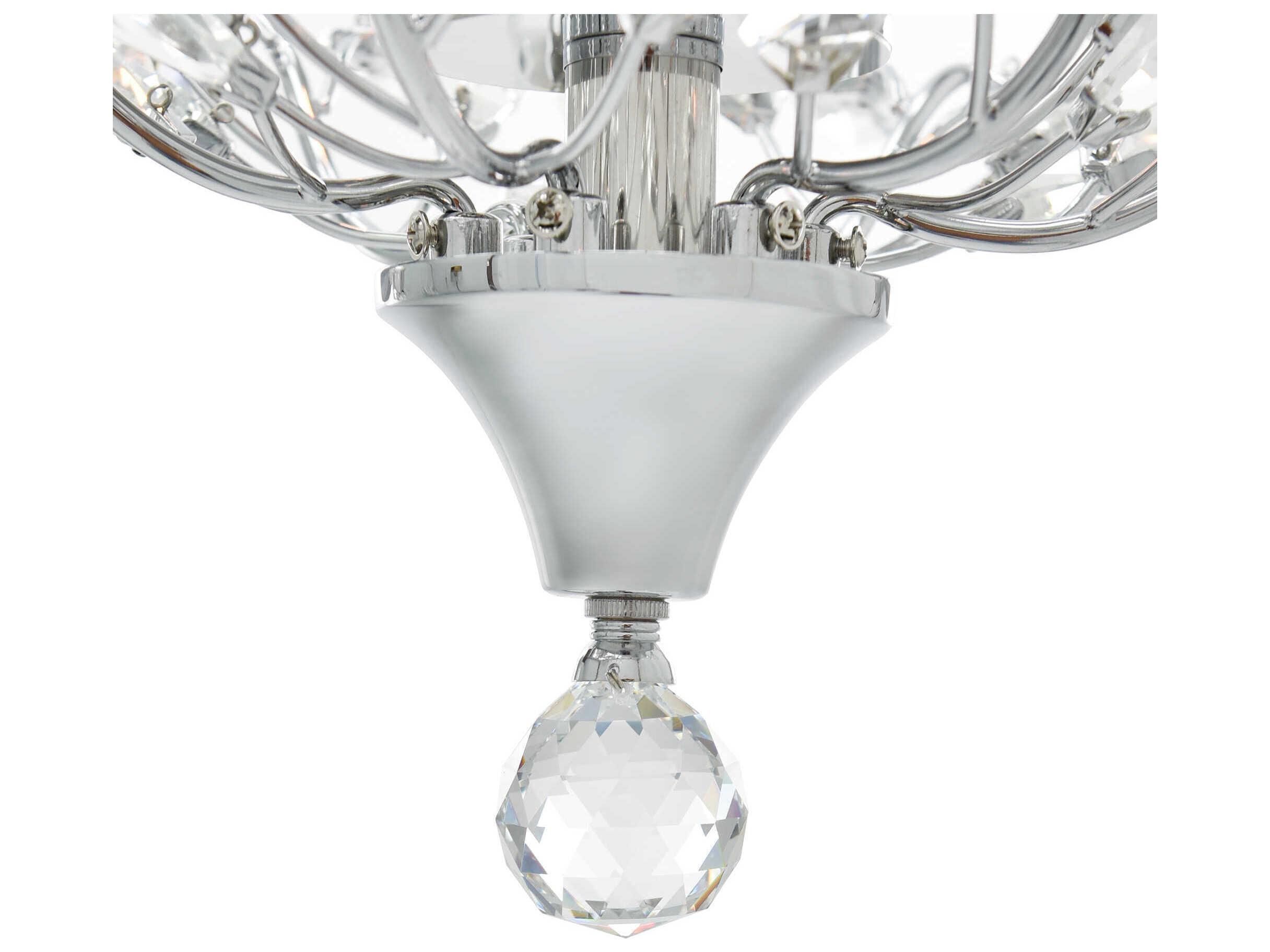 CWI Lighting Ivy 3-Light Chrome Semi Flush Mount