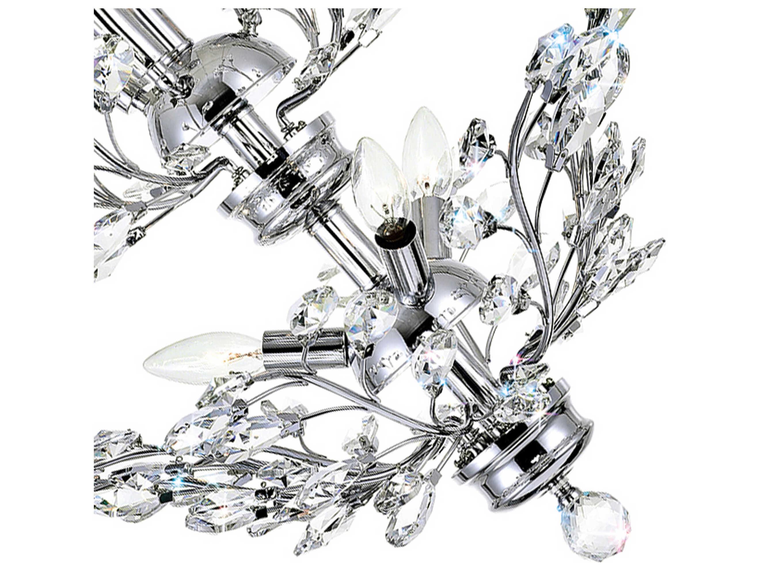 CWI Lighting Ivy 6-Light Chrome Tiered Chandelier