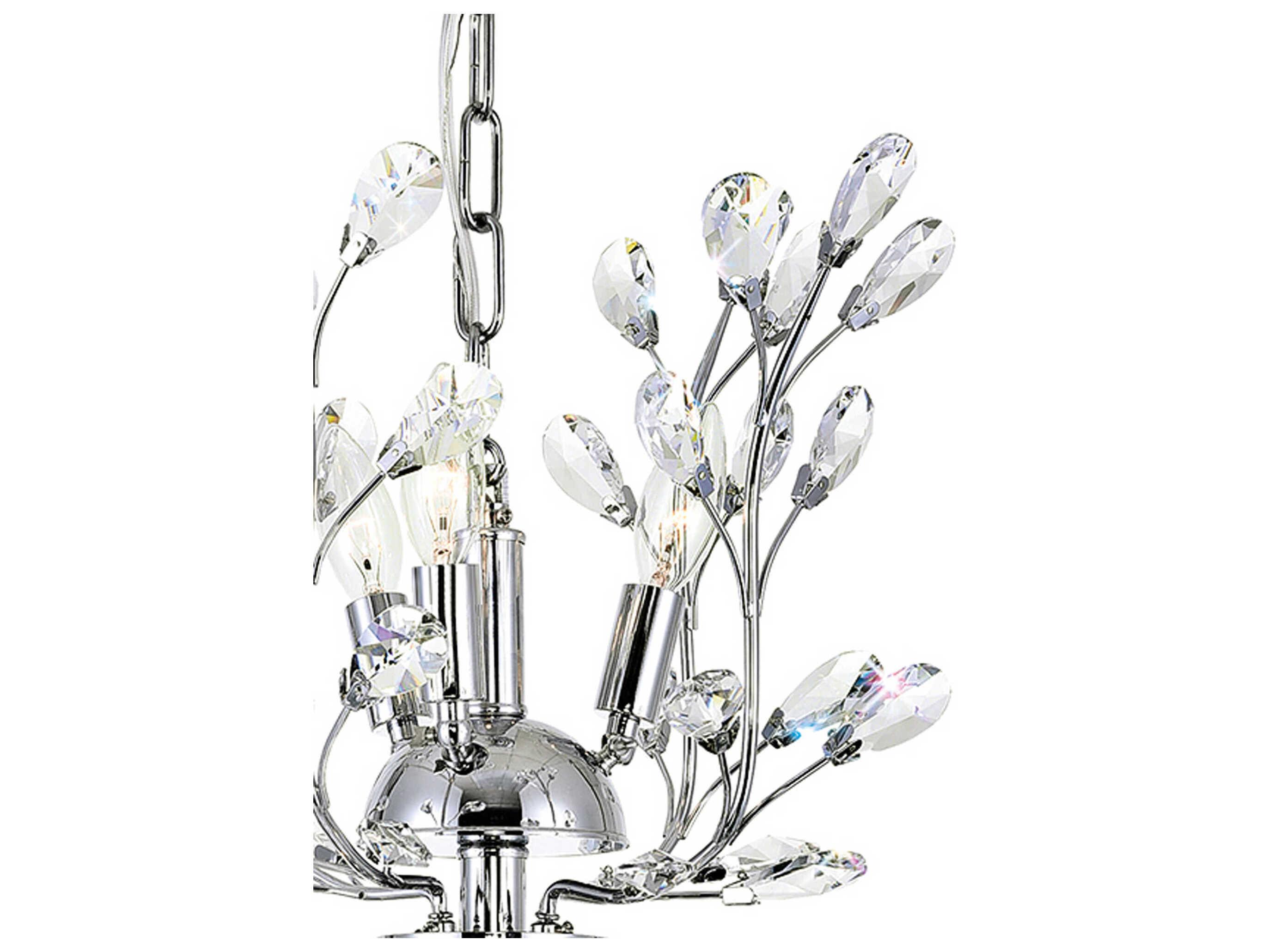 CWI Lighting Ivy 6-Light Chrome Tiered Chandelier