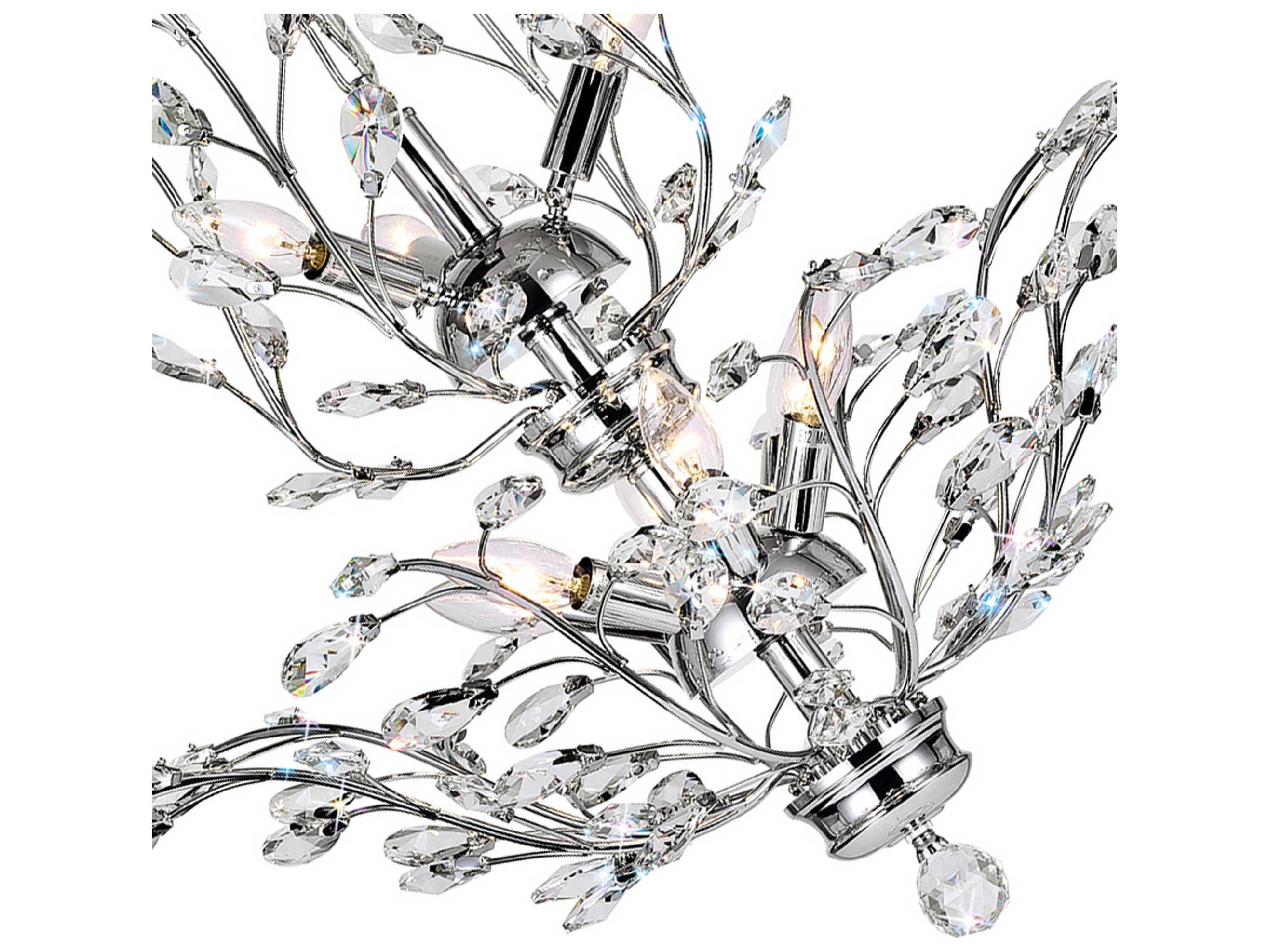 CWI Lighting Ivy 9-Light Chrome Tiered Chandelier