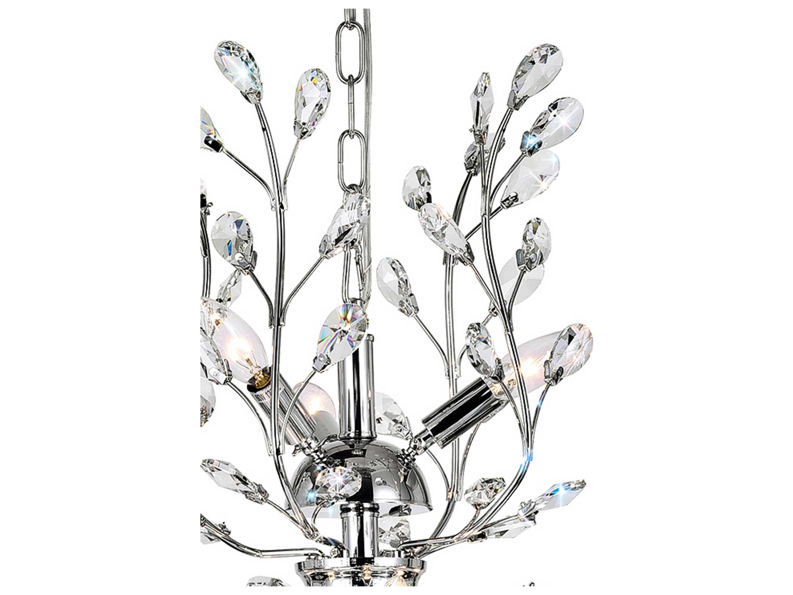CWI Lighting Ivy 9-Light Chrome Tiered Chandelier