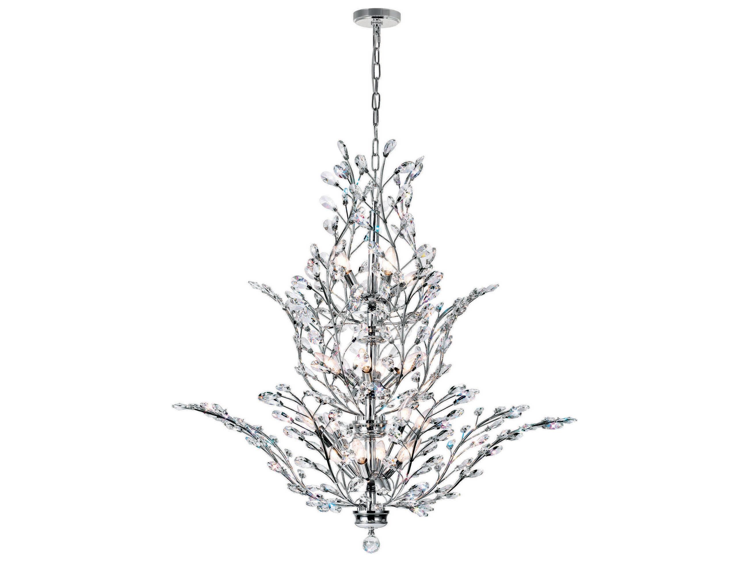 CWI Lighting Ivy 18-Light Chrome Chandelier