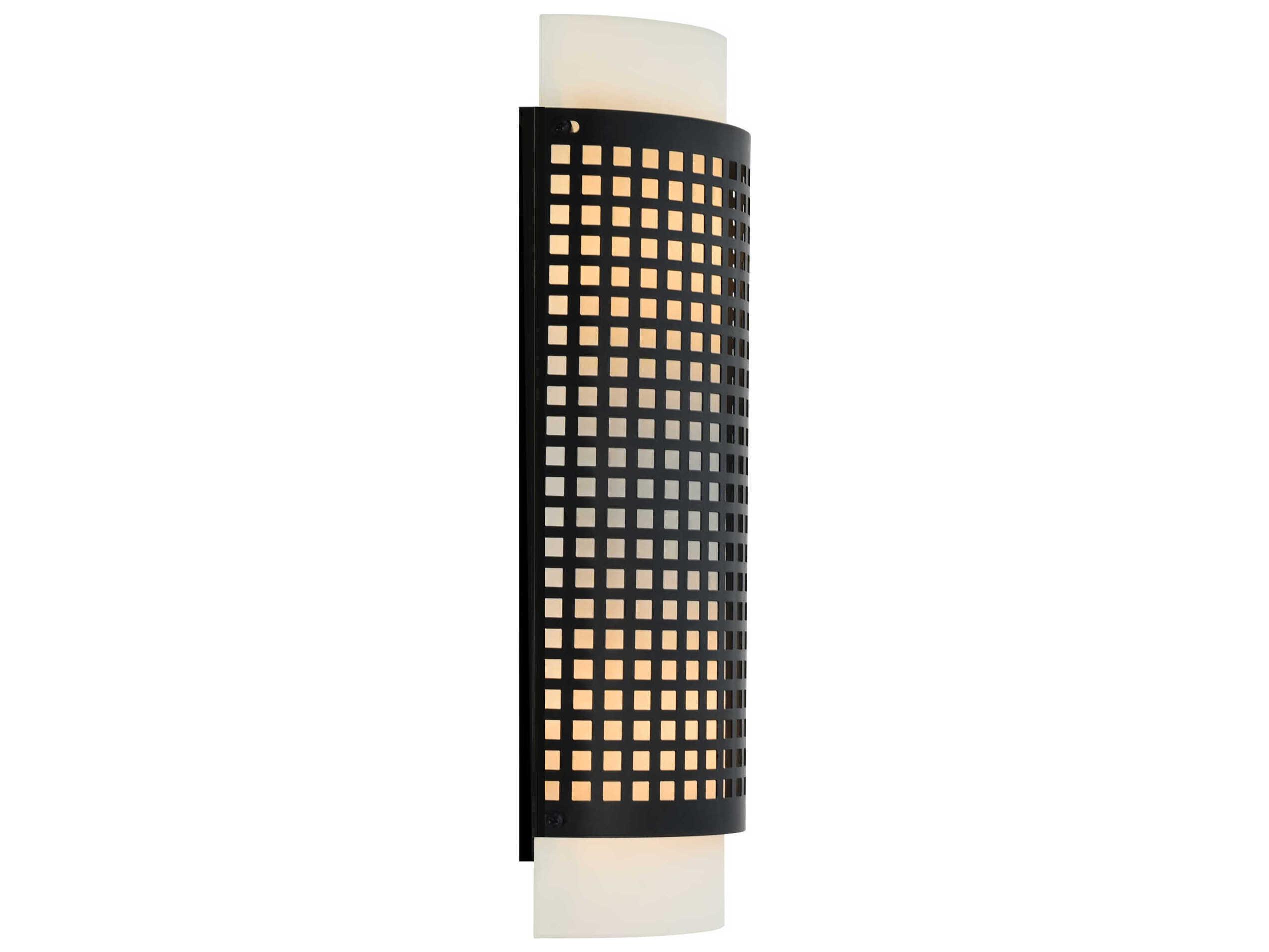 CWI Lighting Checkered 2-Light Black Vanity Light