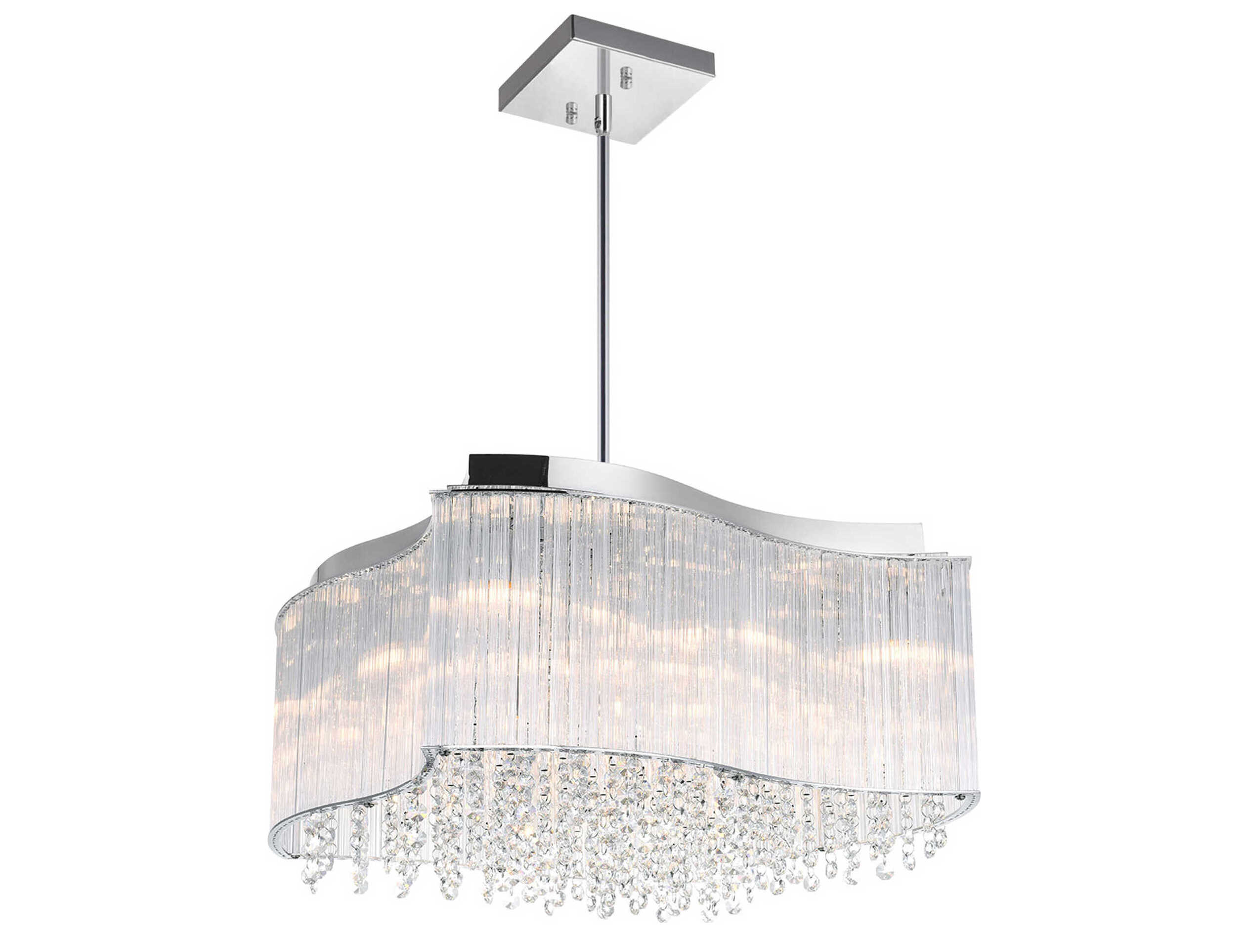 CWI Lighting Elsa 10-Light Chrome Pendant