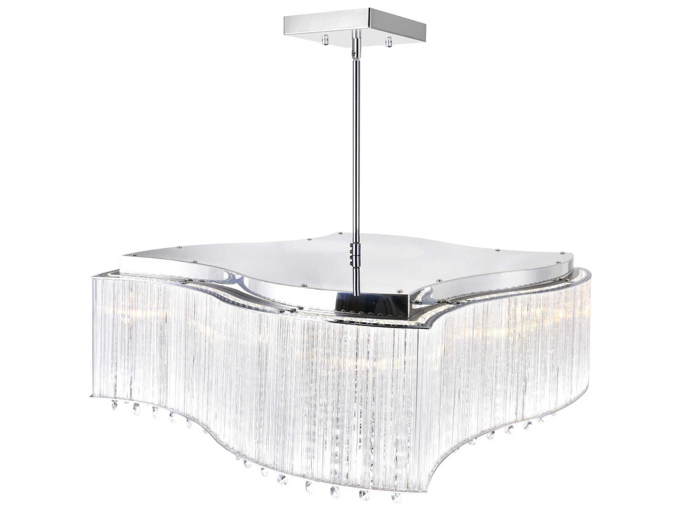 CWI Lighting Elsa 10-Light Chrome Pendant