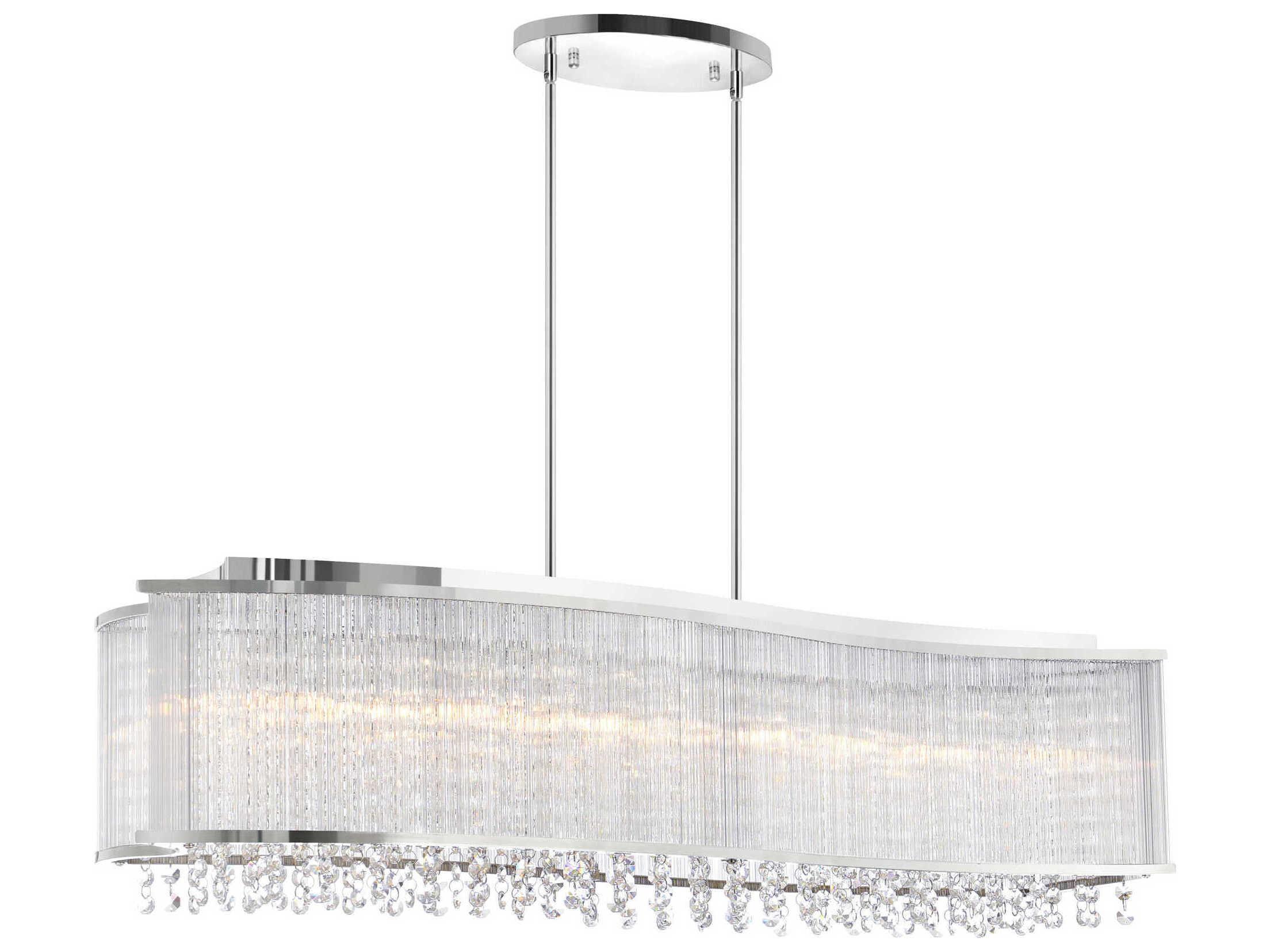 CWI Lighting Elsa 6-Light Chrome Island Pendant