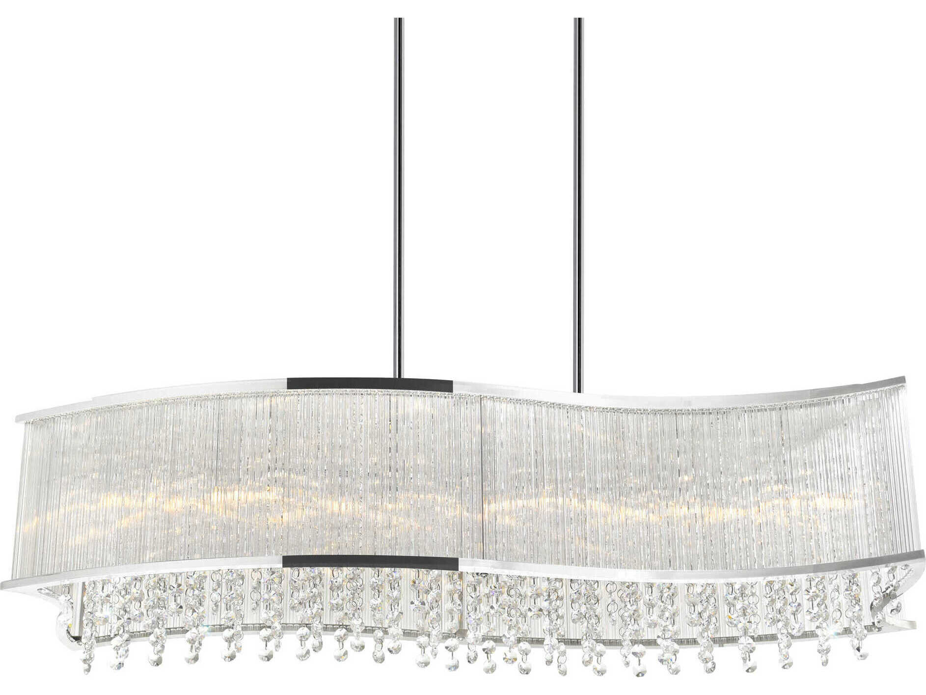 CWI Lighting Elsa 6-Light Chrome Island Pendant