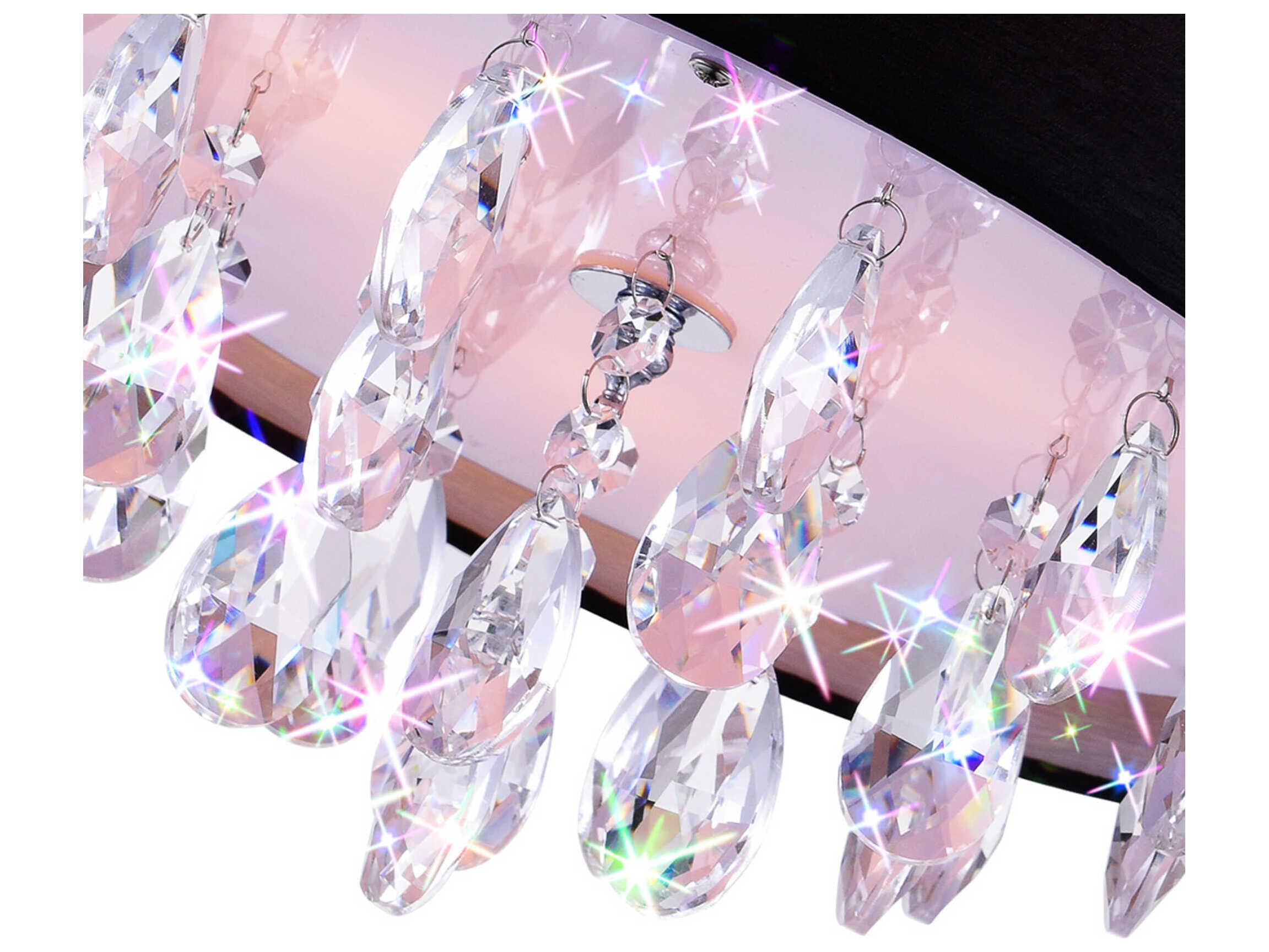 CWI Lighting Dash 3-Light Chrome Black Round Flush Mount