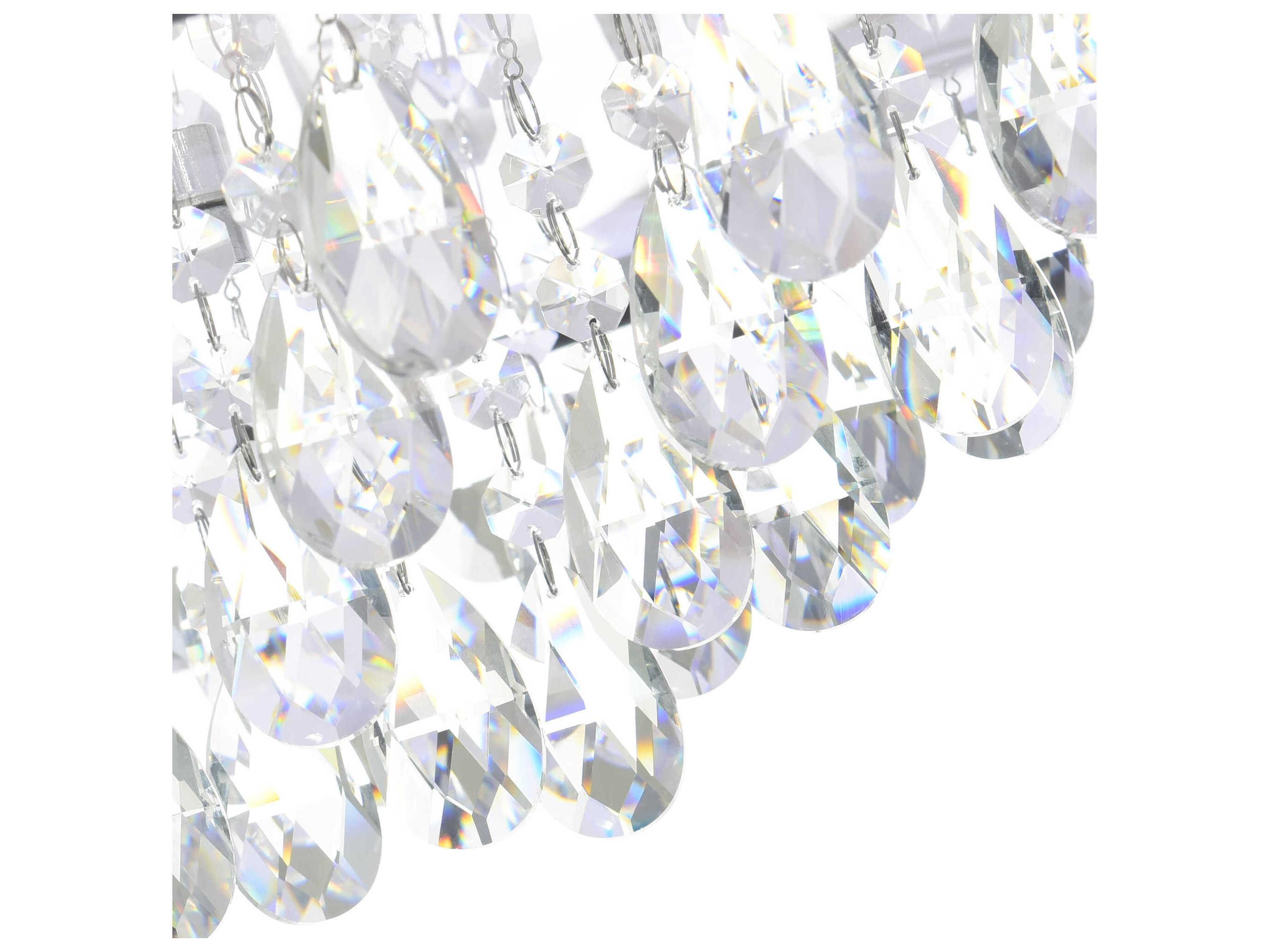 CWI Lighting Dash 4-Light Chrome Off White Round Flush Mount