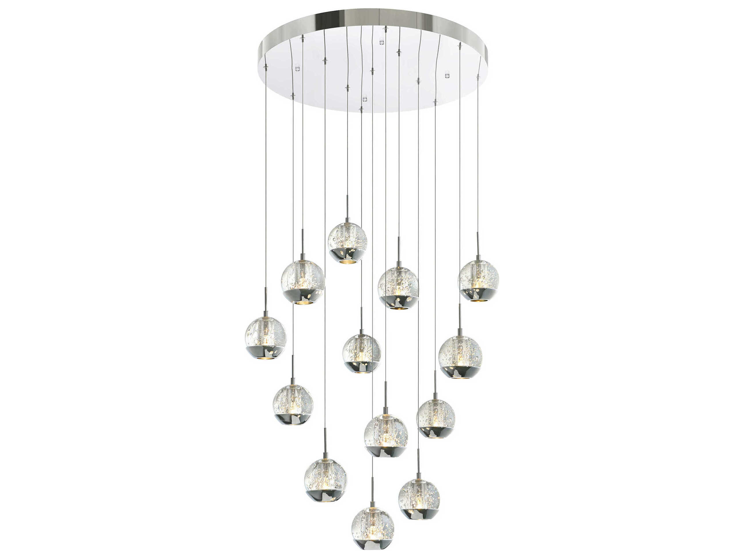 CWI Lighting Perrier 13-Light Chrome Globe Pendant