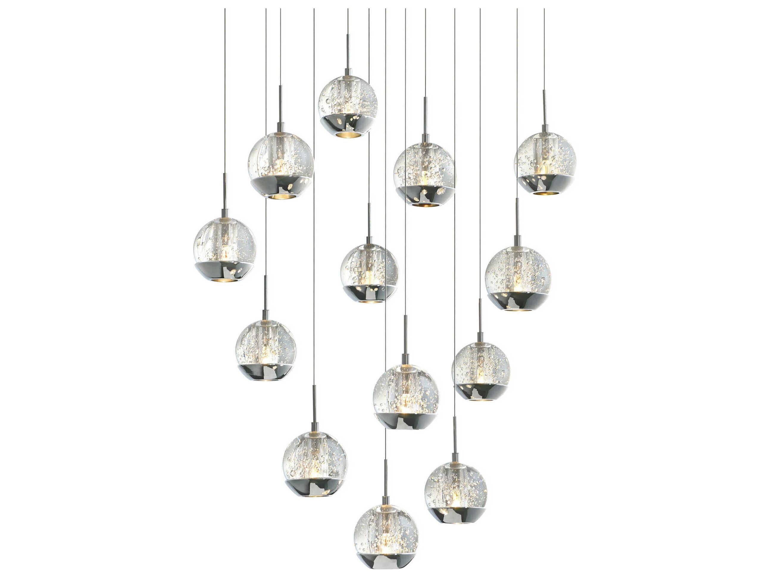 CWI Lighting Perrier 13-Light Chrome Globe Pendant