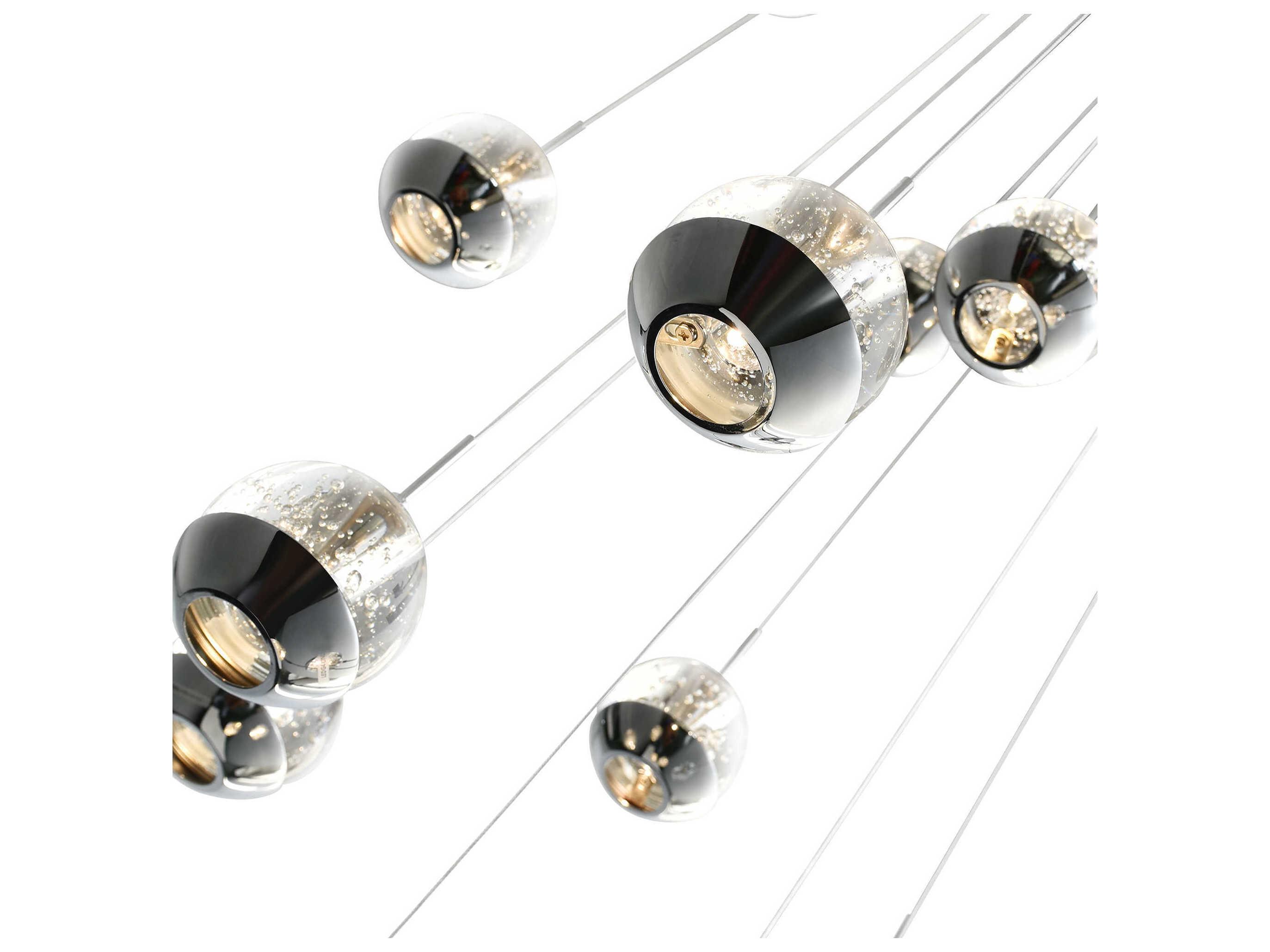 CWI Lighting Perrier 13-Light Chrome Globe Pendant