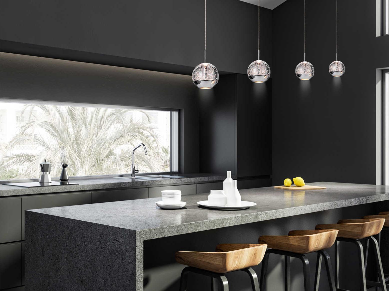 CWI Lighting Perrier 1-Light Chrome Globe Mini Pendant