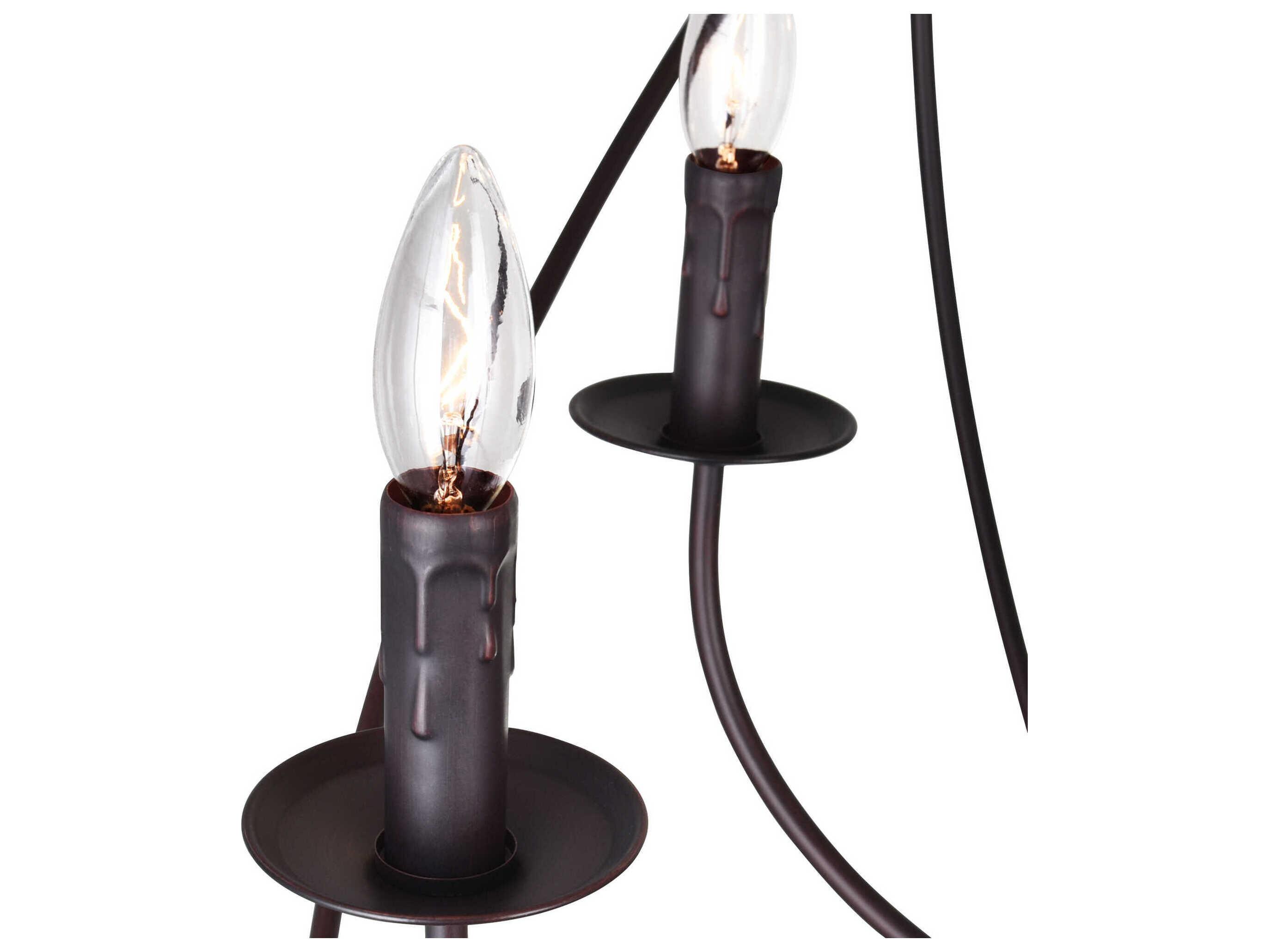 CWI Lighting Arza 8-Light Brown Candelabra Globe Chandelier