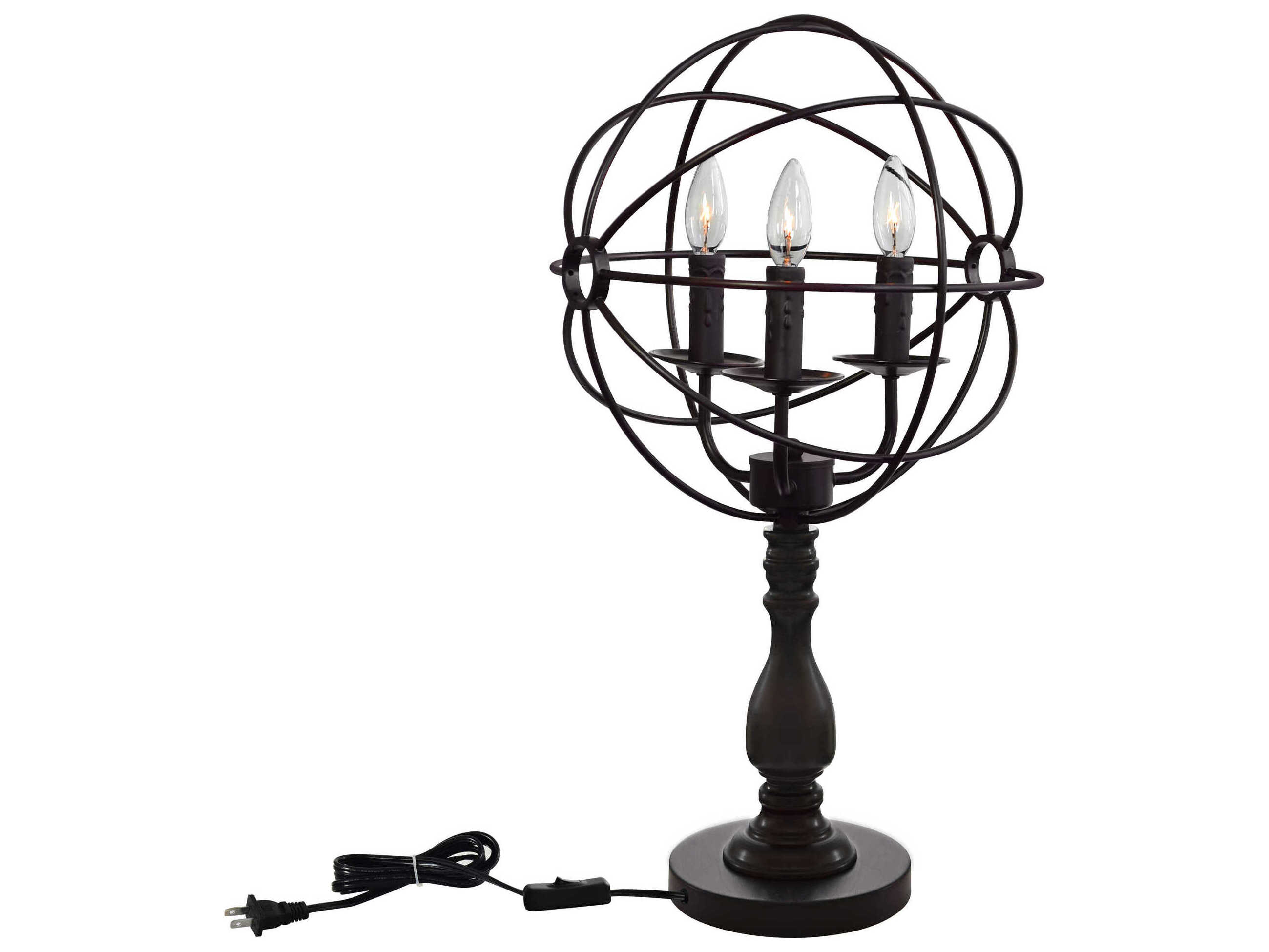 CWI Lighting Arza Brown Buffet Lamp