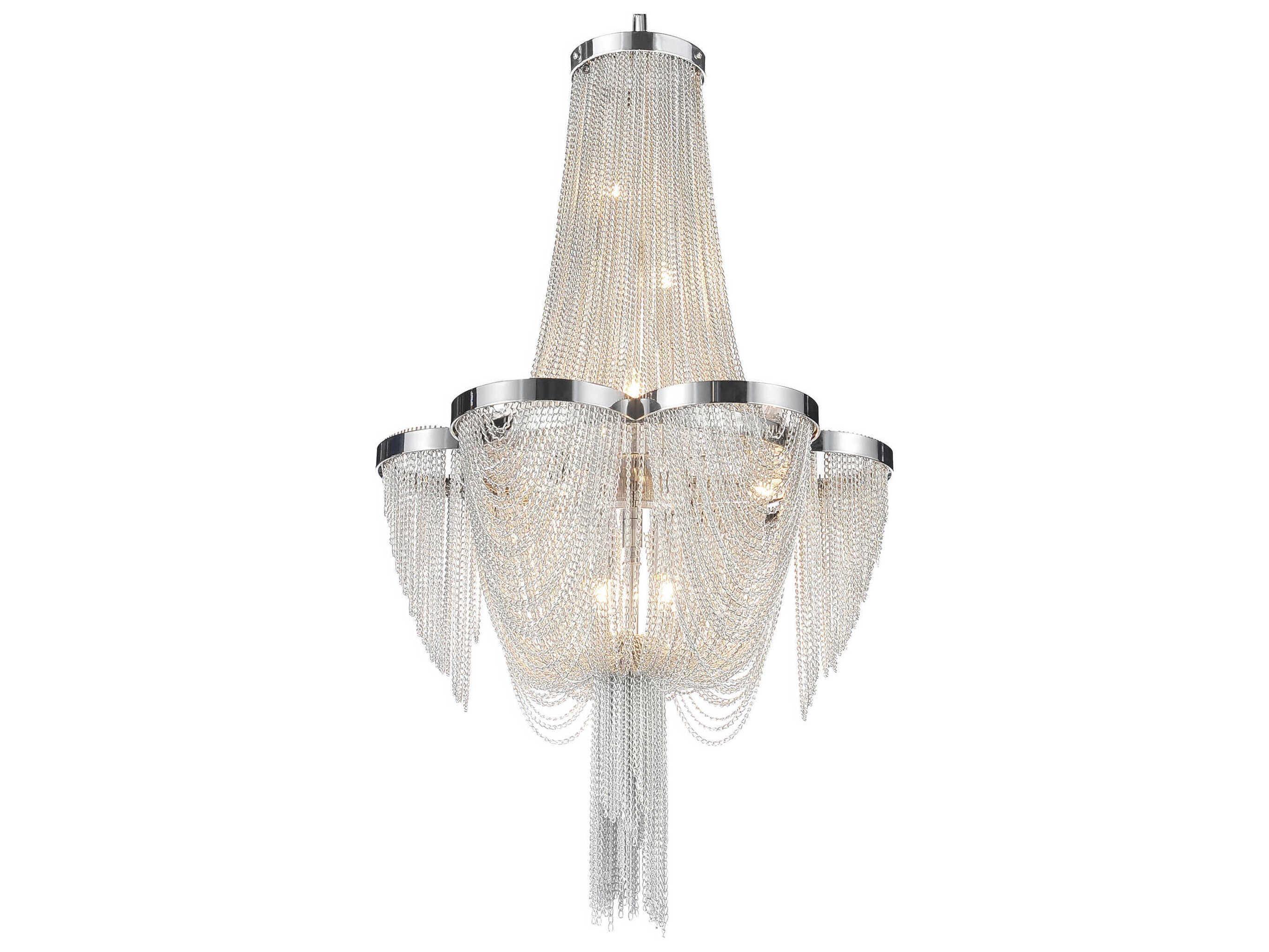 CWI Lighting Taylor 7-Light Chrome Empire Chandelier