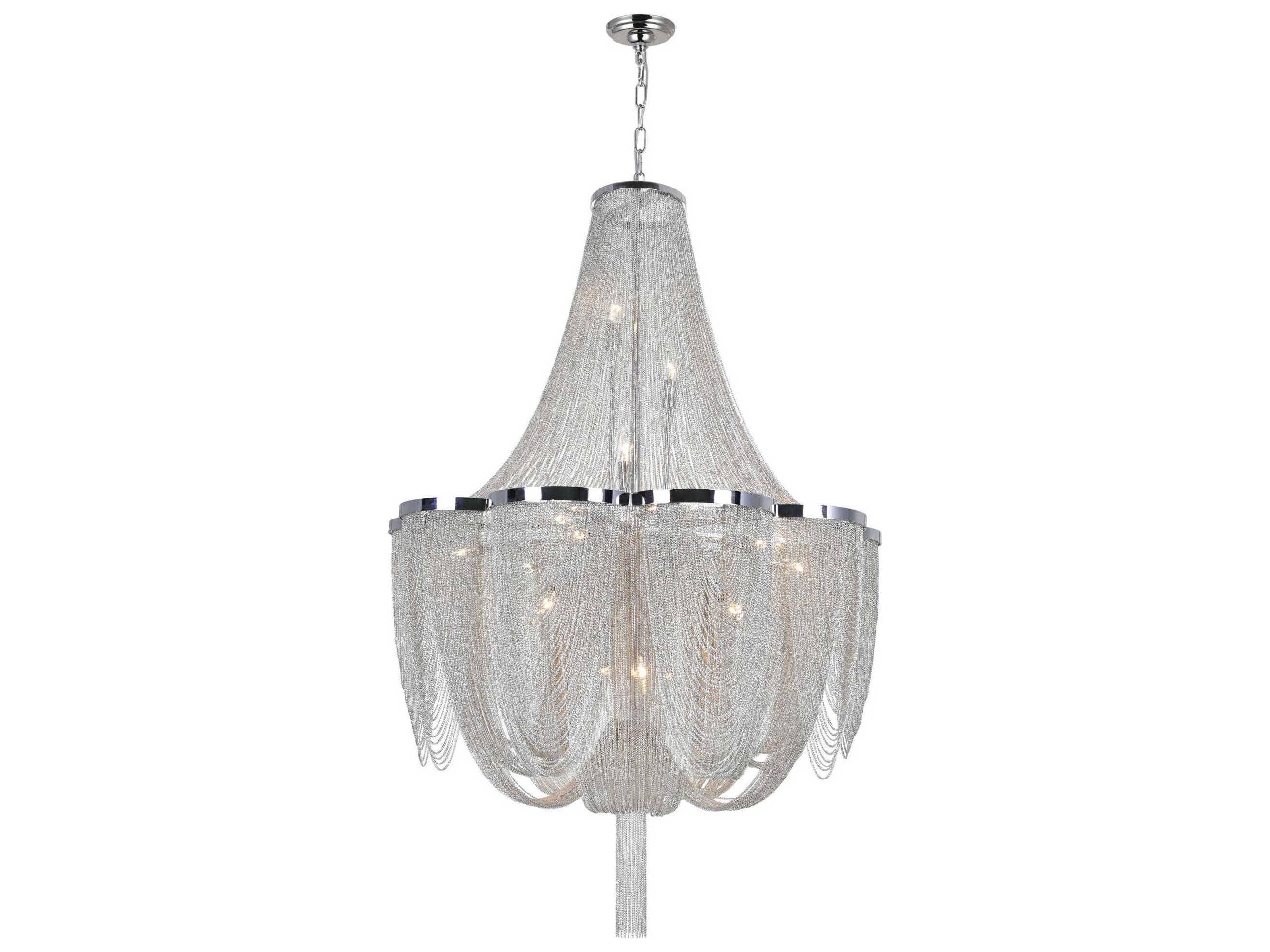 CWI Lighting Taylor 10-Light Chrome Empire Chandelier