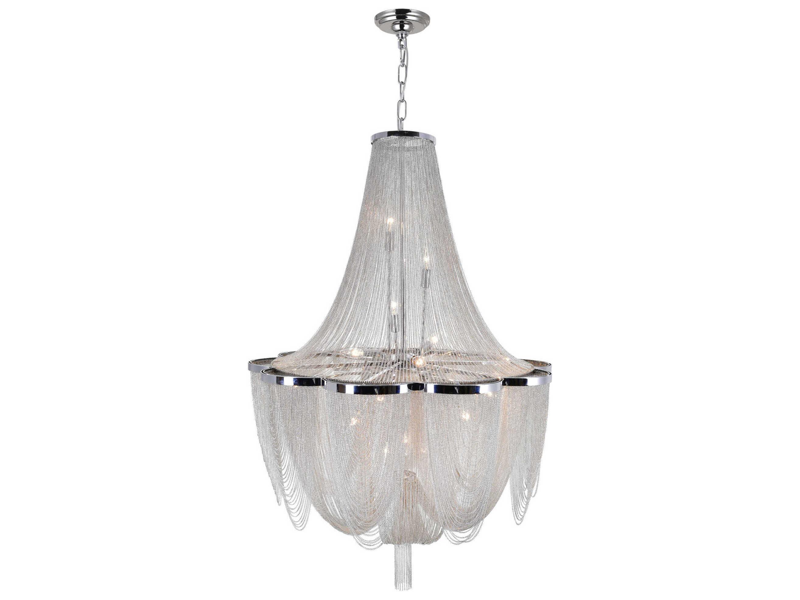 CWI Lighting Taylor 10-Light Chrome Empire Chandelier