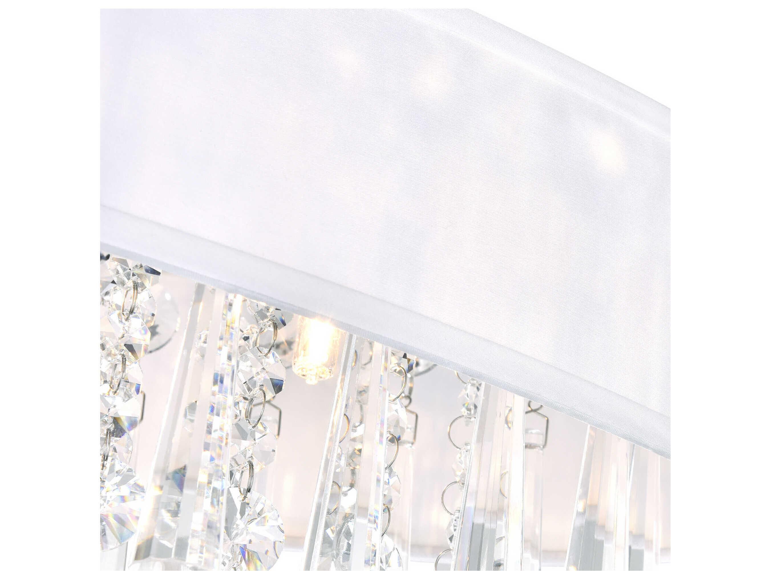 CWI Lighting Franca 4-Light Off White Flush Mount