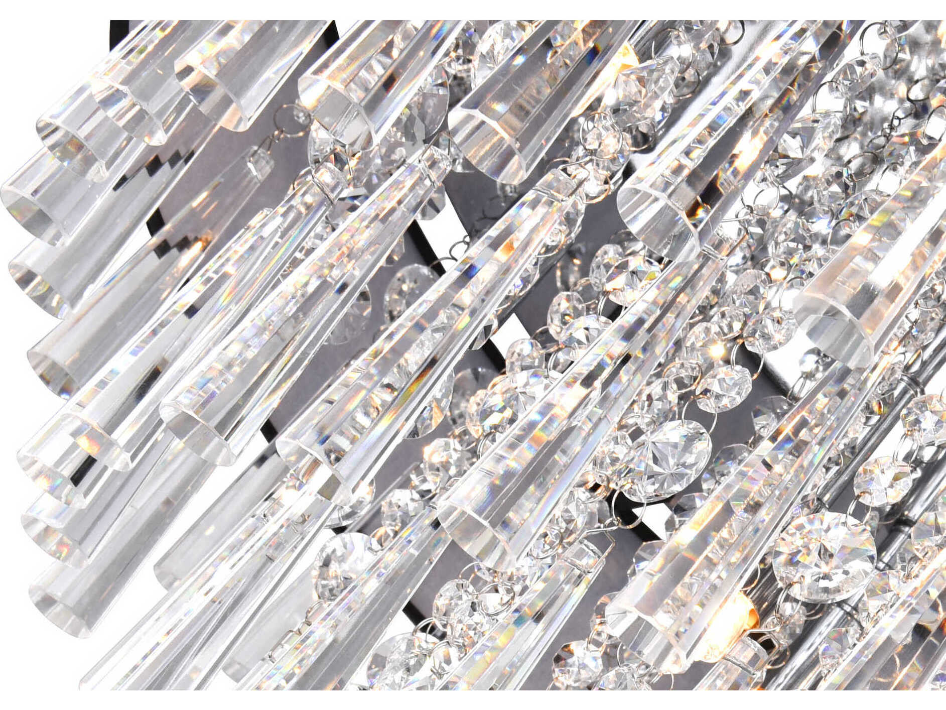 CWI Lighting Franca 8-Light Black Flush Mount