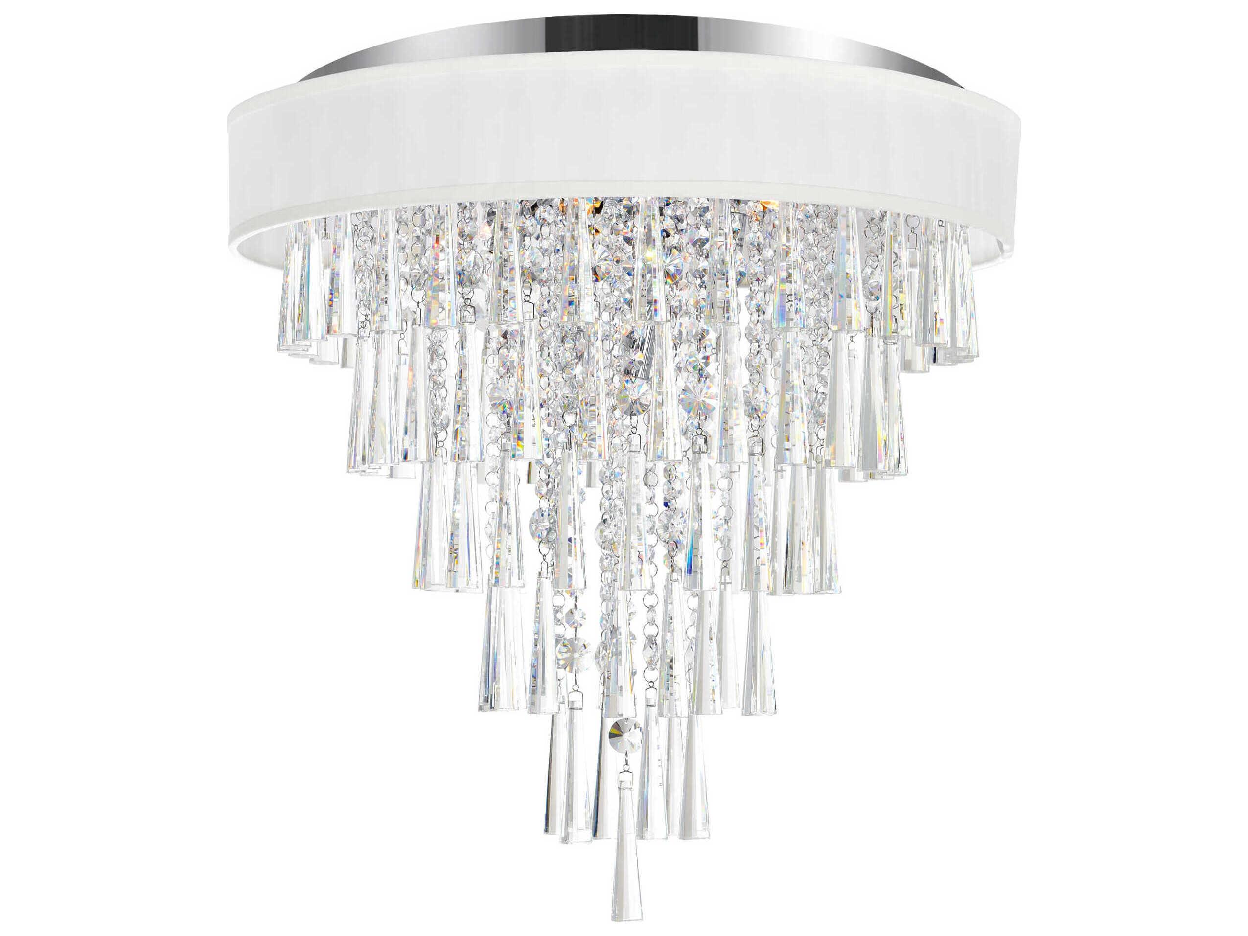 CWI Lighting Franca 8-Light Off White Flush Mount