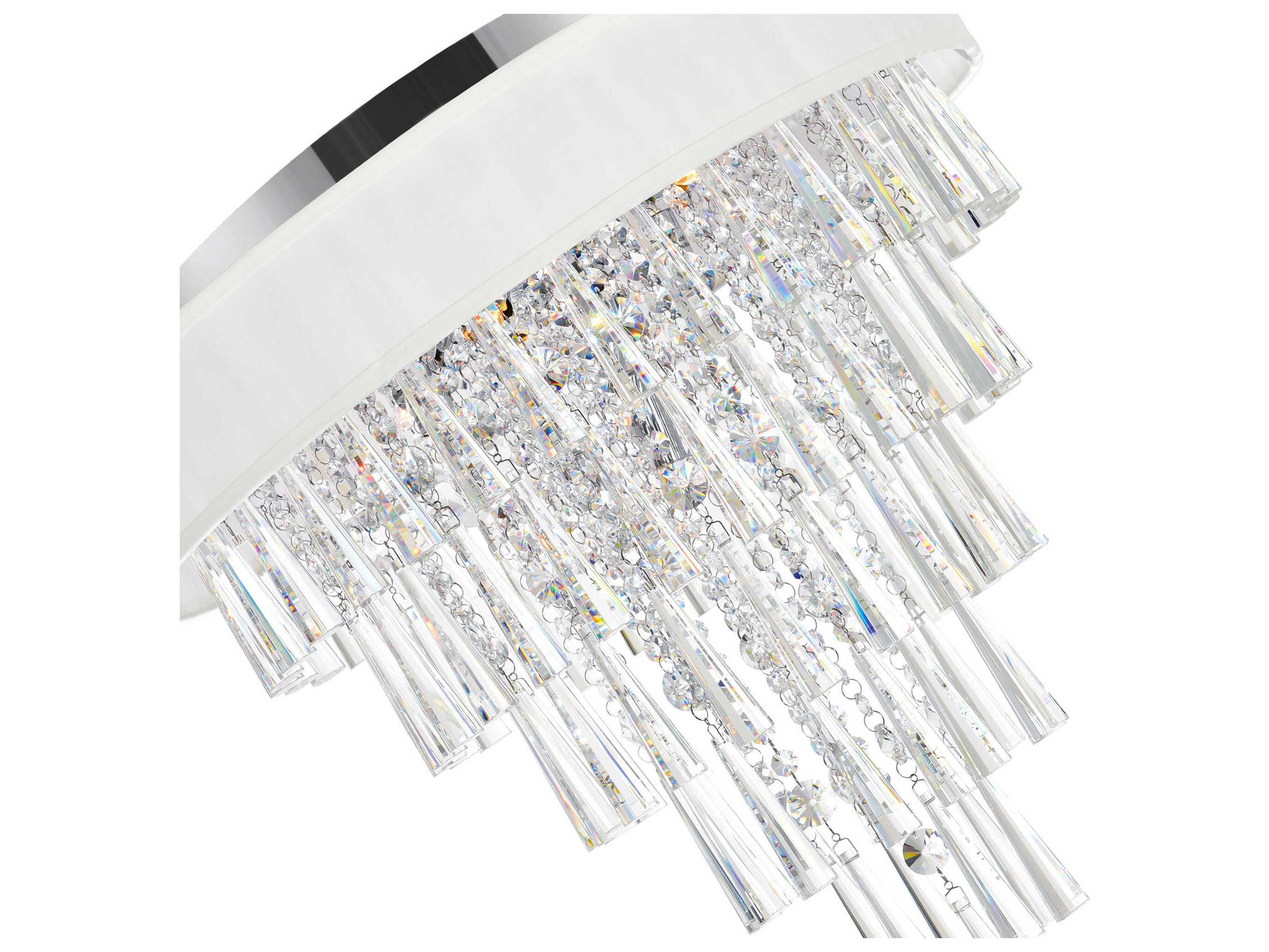 CWI Lighting Franca 8-Light Off White Flush Mount