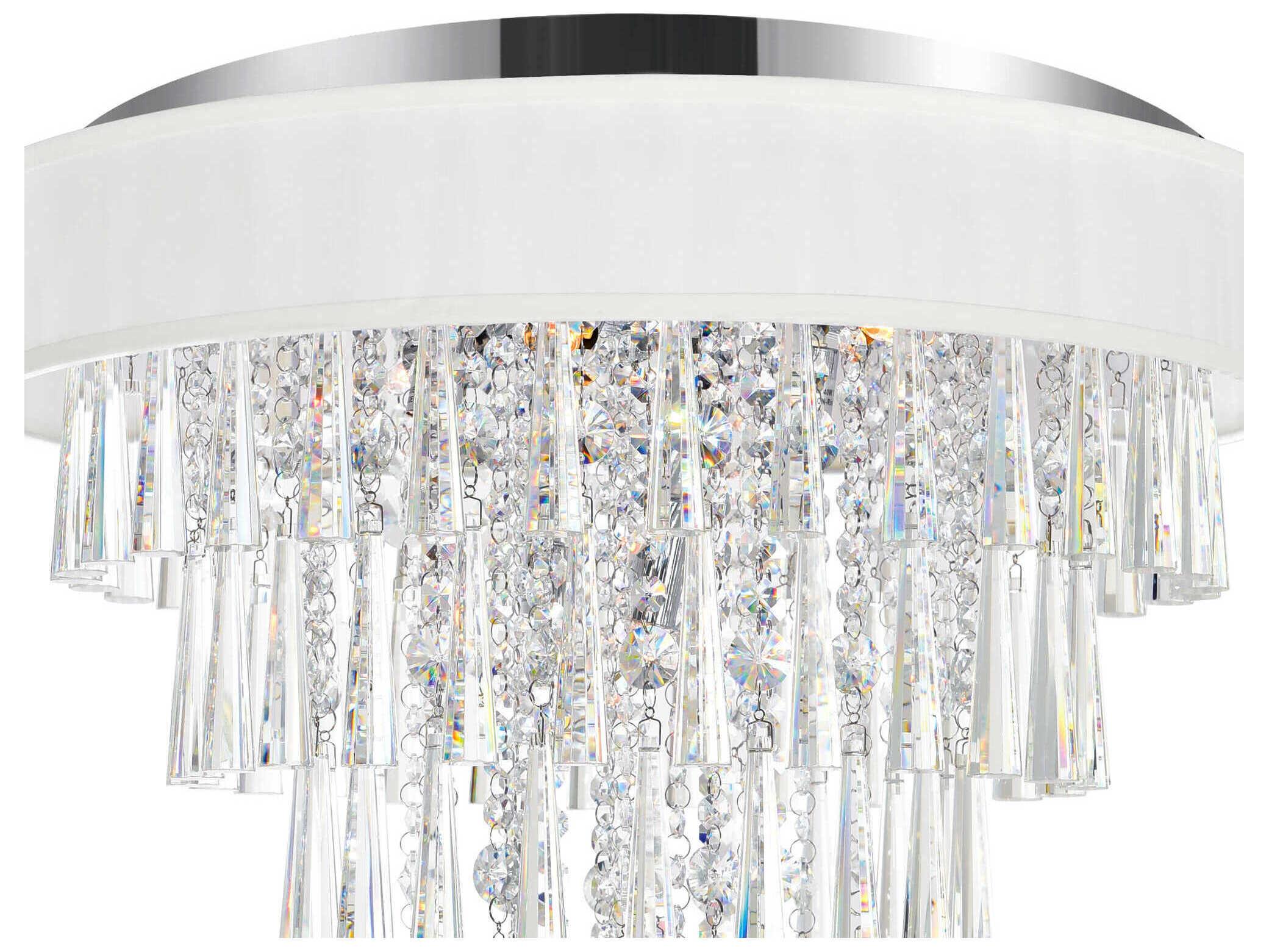 CWI Lighting Franca 8-Light Off White Flush Mount