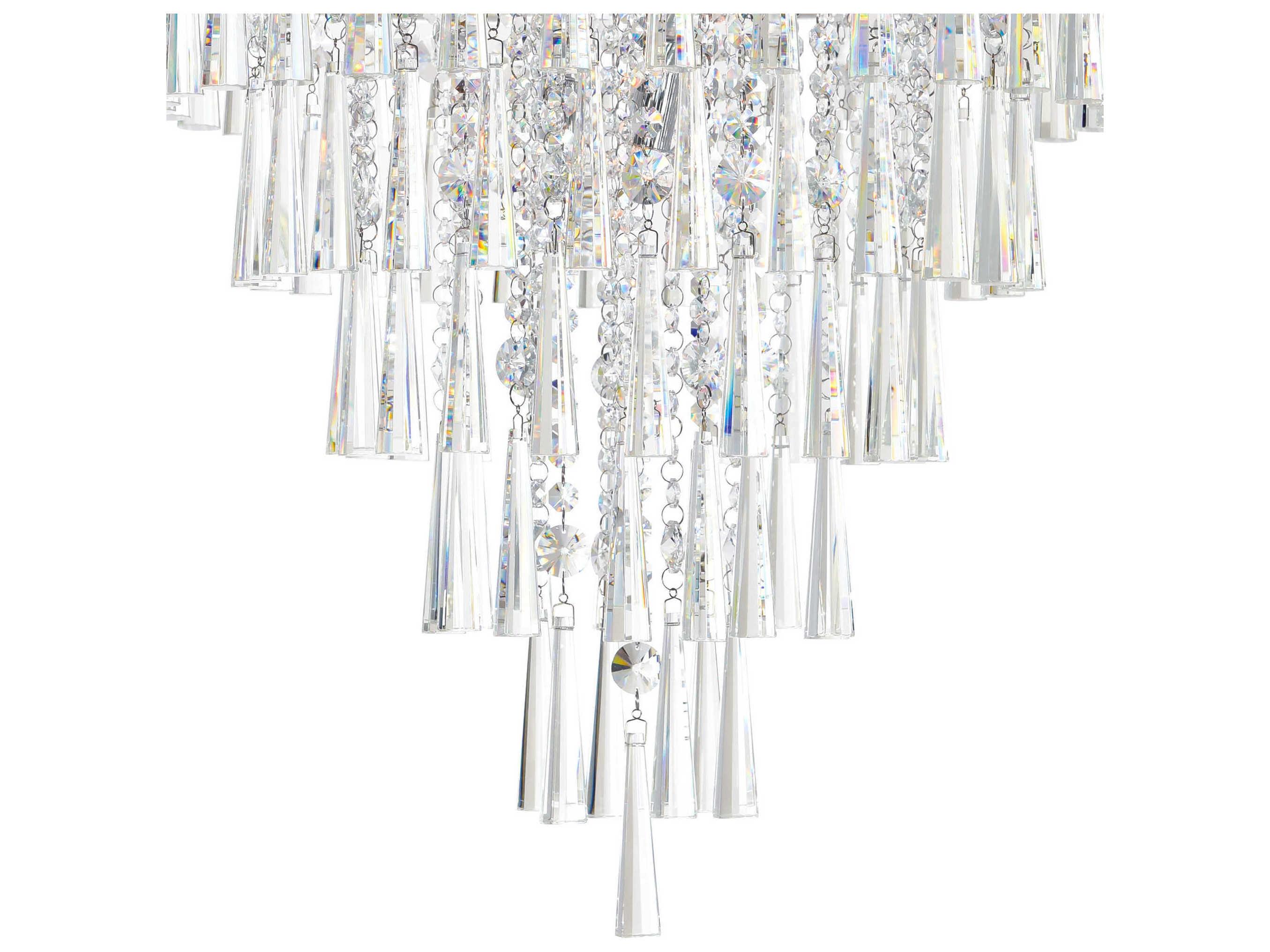 CWI Lighting Franca 8-Light Off White Flush Mount