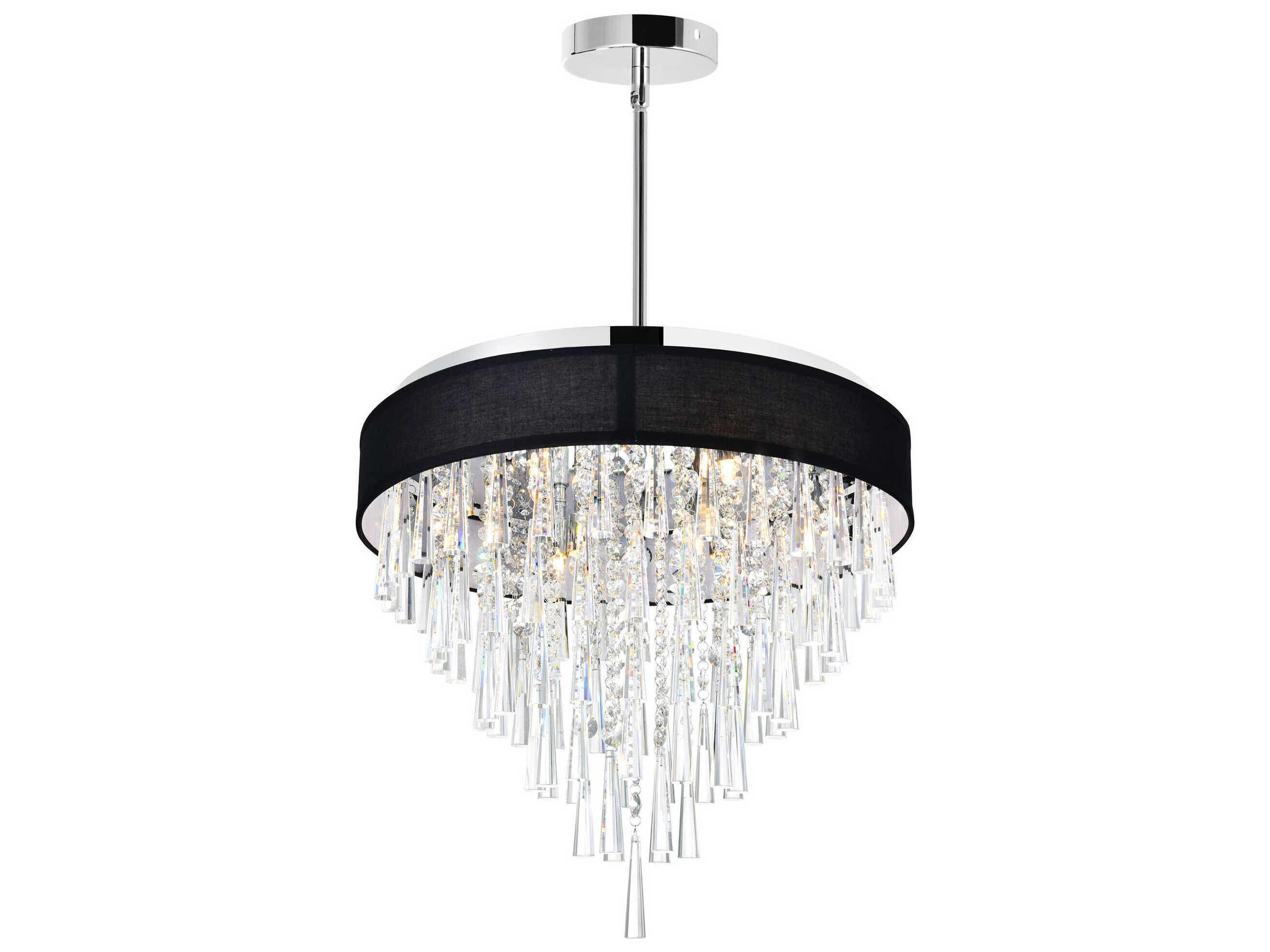 CWI Lighting Franca 8-Light Black Chandelier