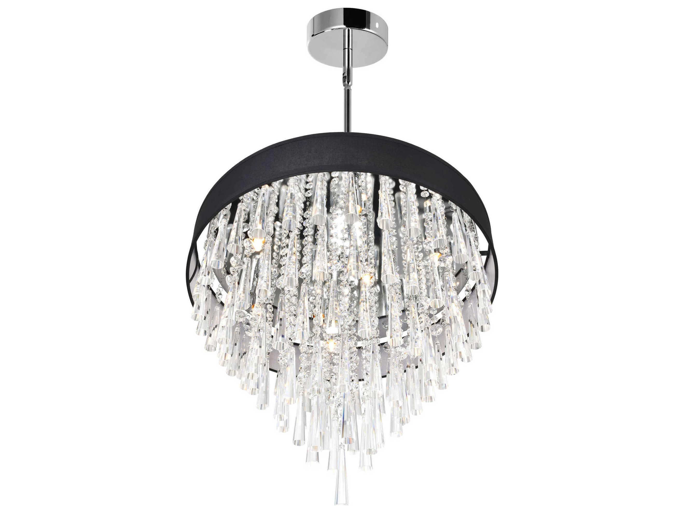 CWI Lighting Franca 8-Light Black Chandelier