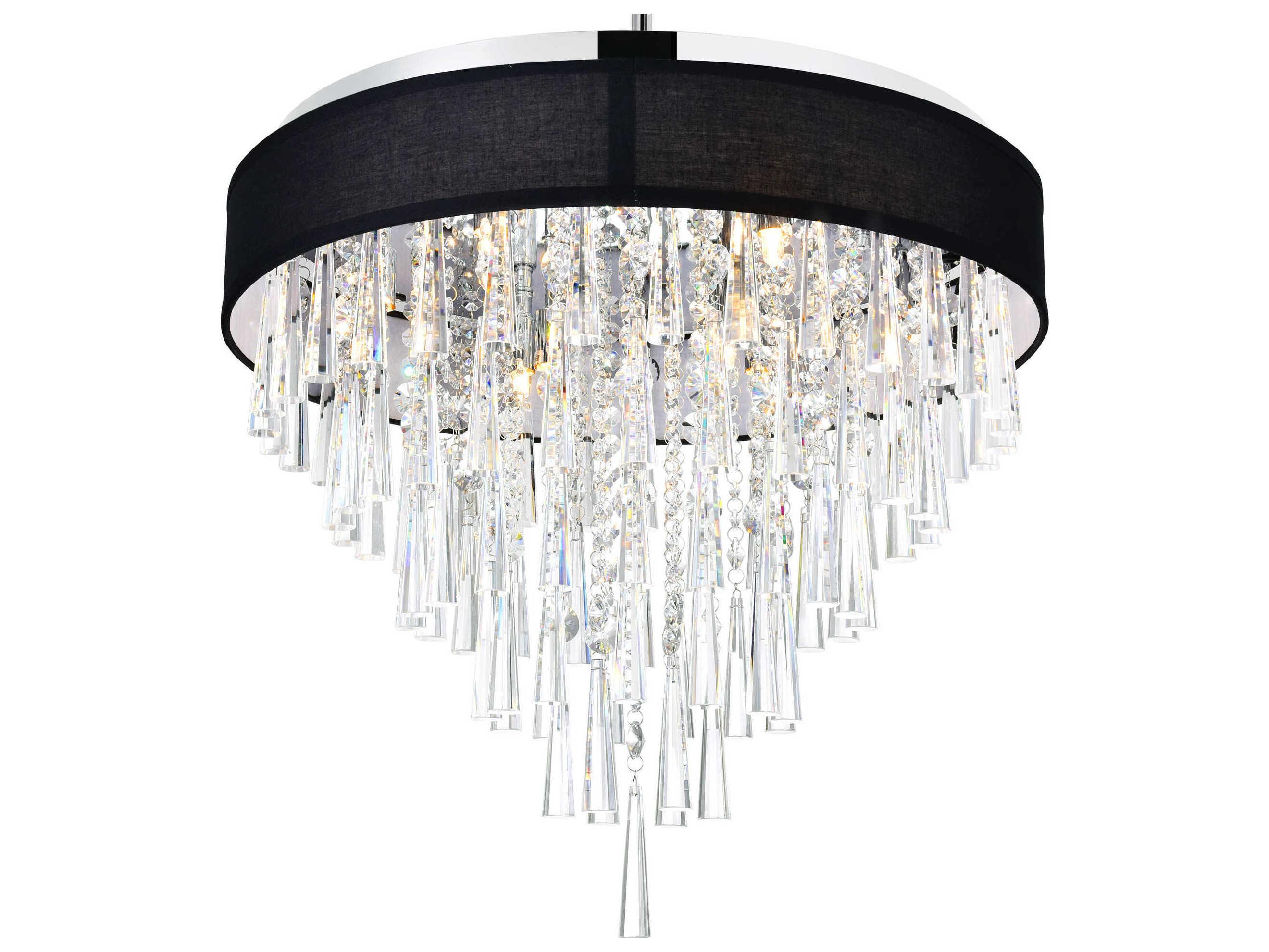 CWI Lighting Franca 8-Light Black Chandelier