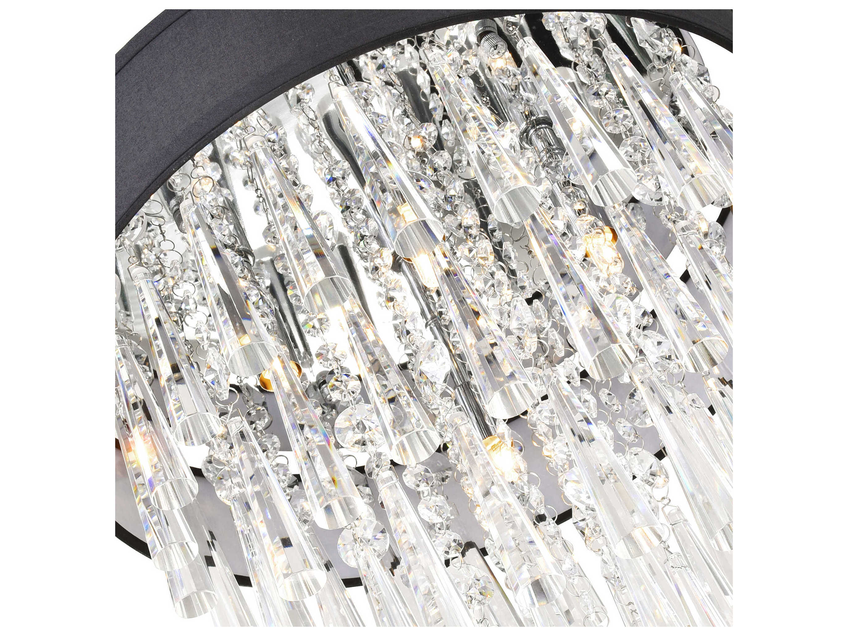 CWI Lighting Franca 8-Light Black Chandelier