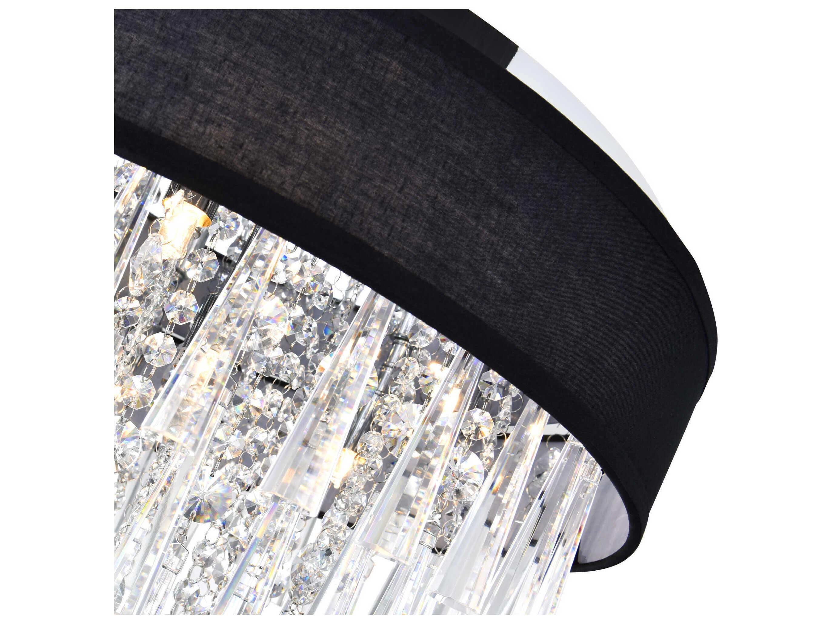 CWI Lighting Franca 8-Light Black Chandelier