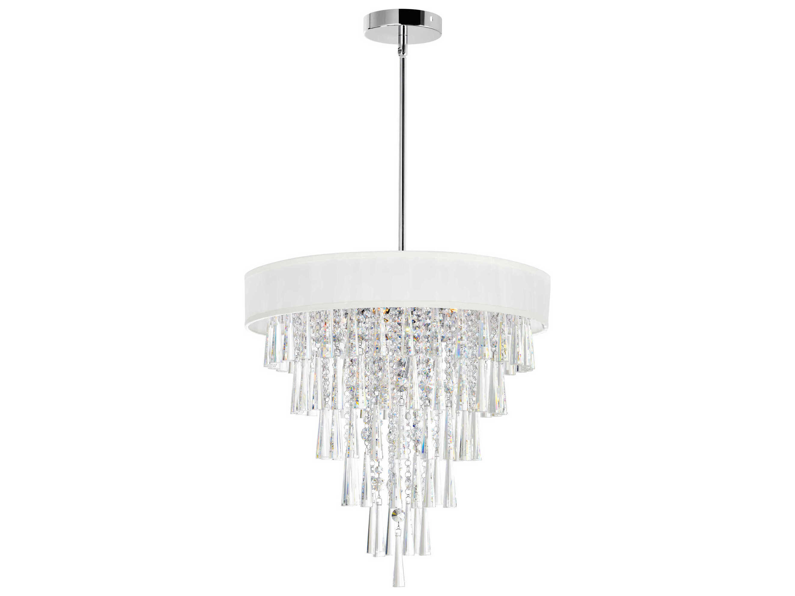 CWI Lighting Franca 8-Light Off White Chandelier