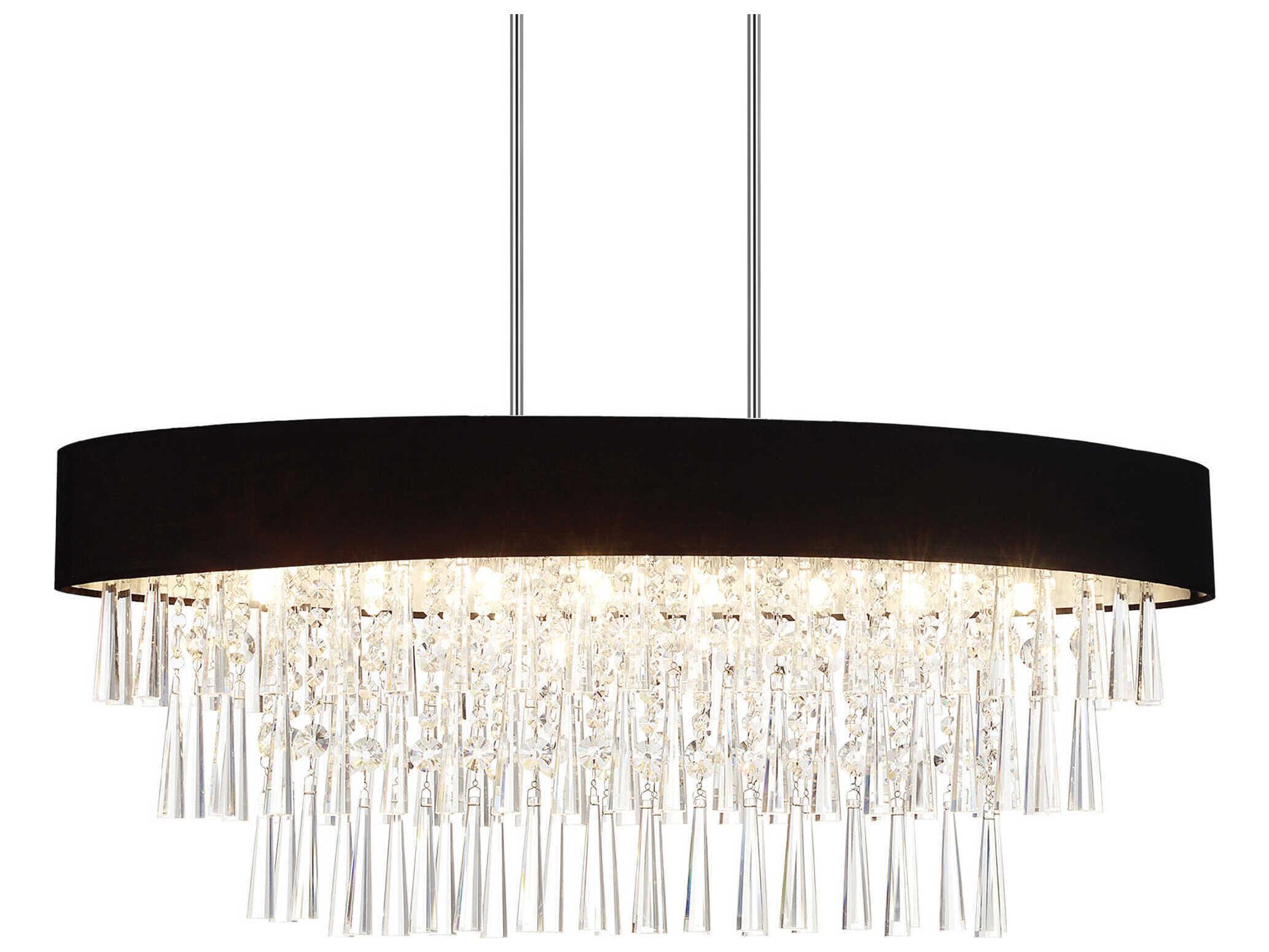 CWI Lighting Franca 8-Light Black Island Pendant