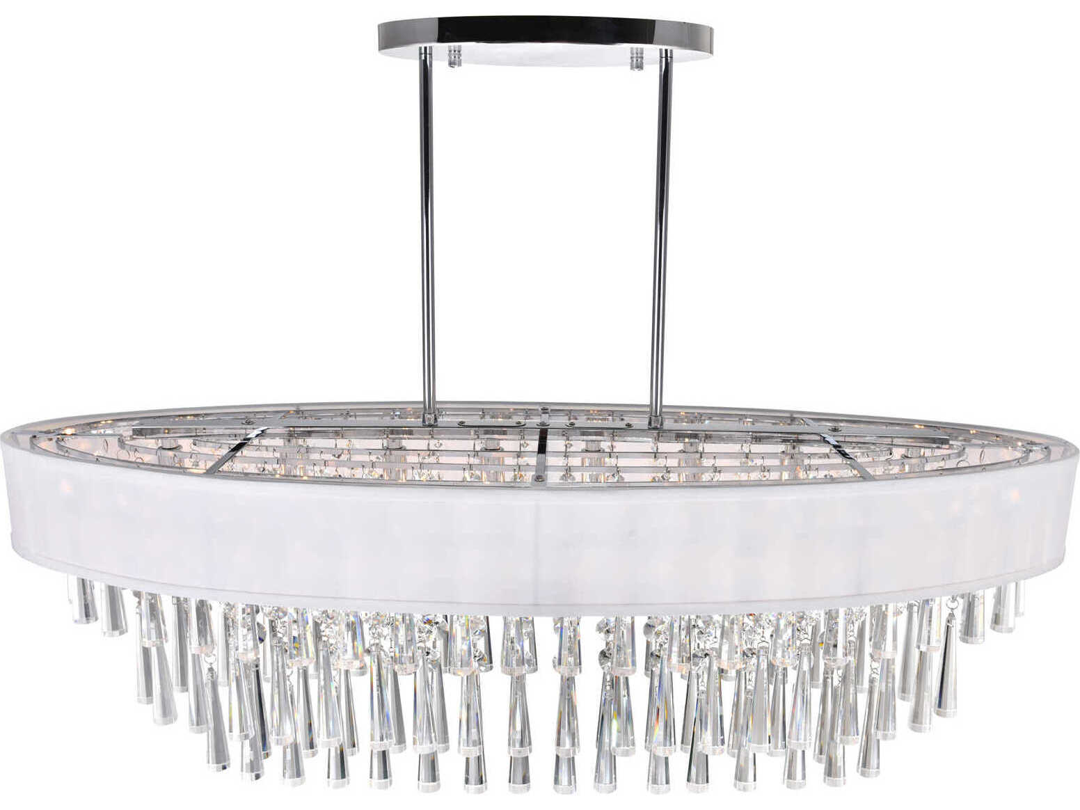 CWI Lighting Franca 8-Light Off White Island Pendant