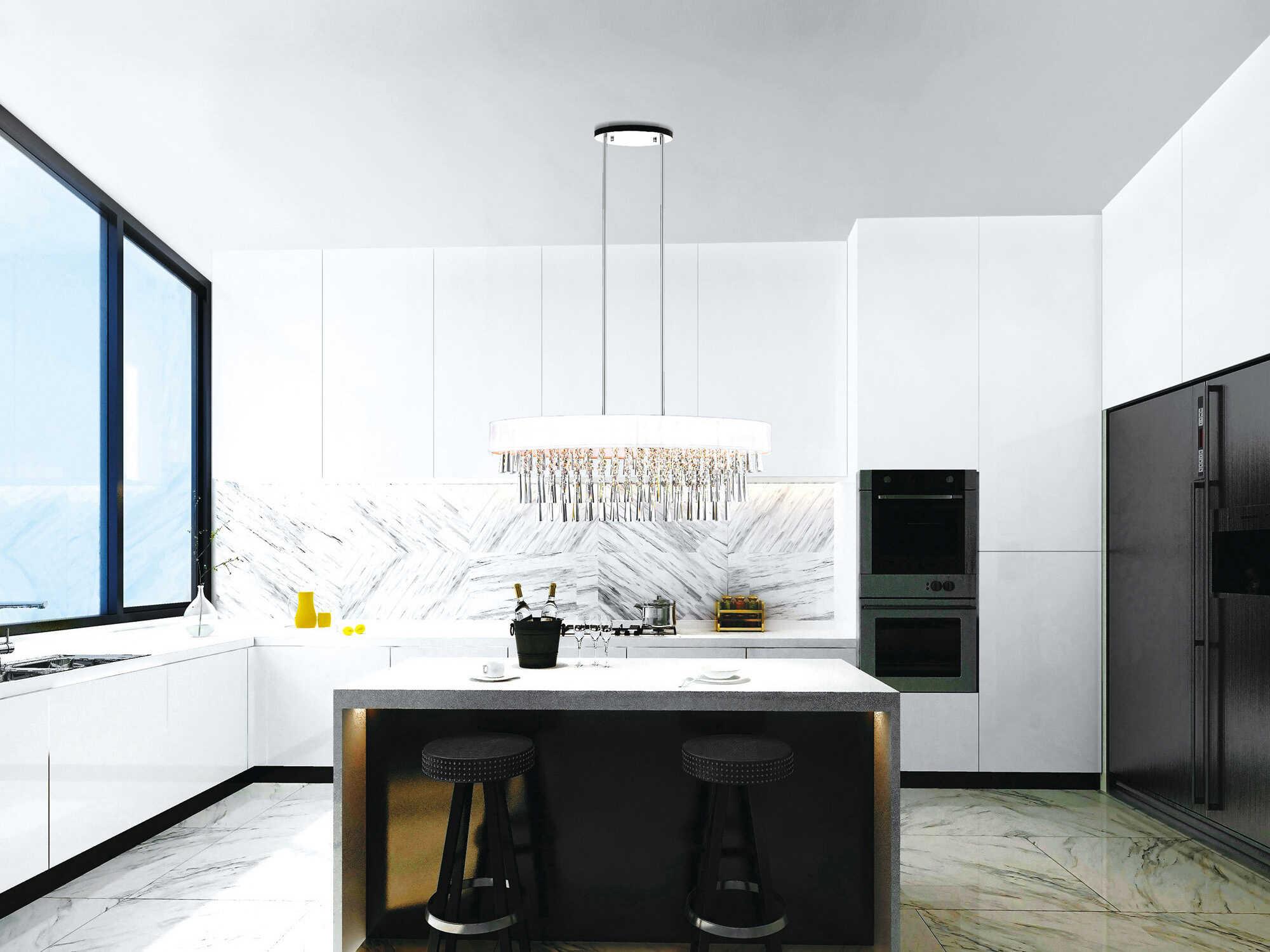 CWI Lighting Franca 8-Light Off White Island Pendant