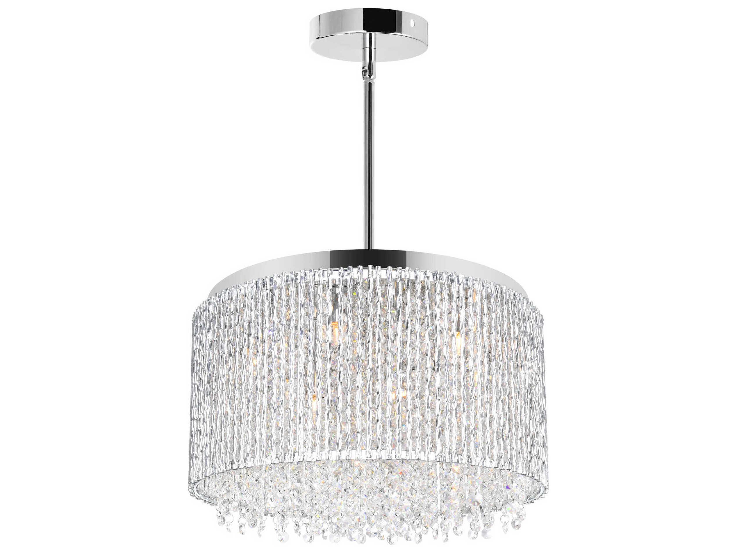 CWI Lighting Claire 14-Light Chrome Drum Pendant