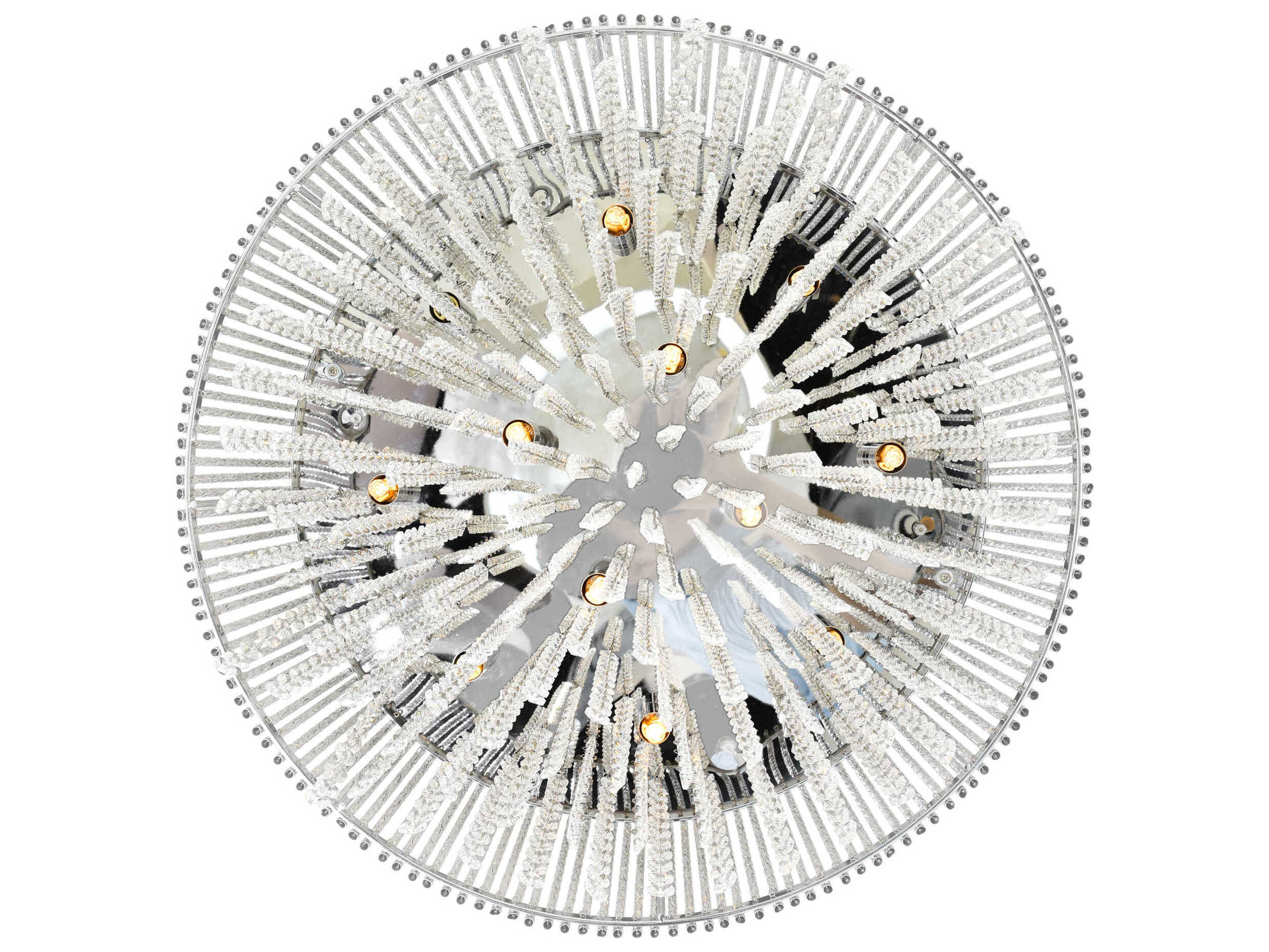 CWI Lighting Claire 12-Light Chrome Drum Pendant