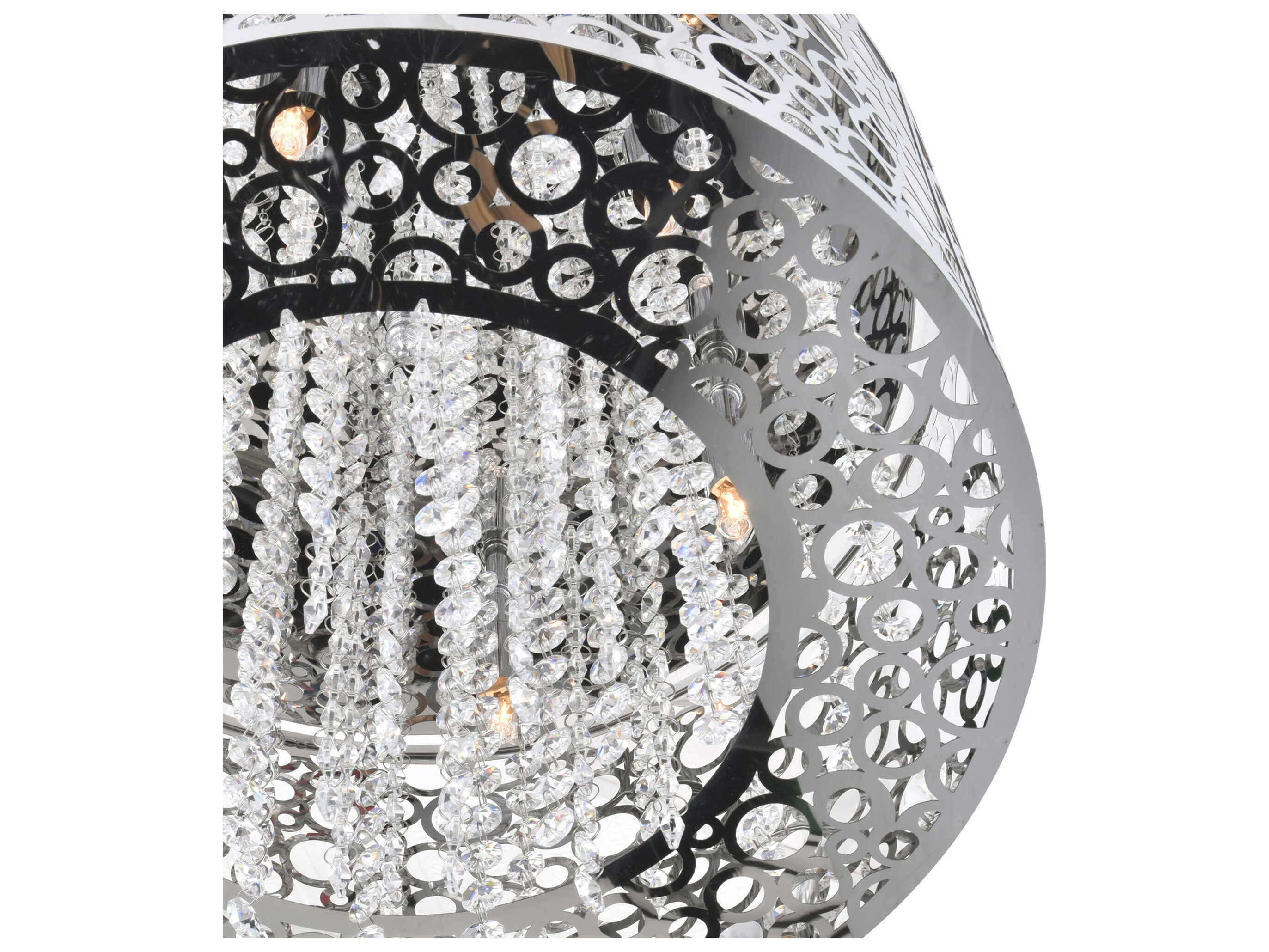 CWI Lighting Bubbles 4-Light Stainless Steel Drum Mini Pendant