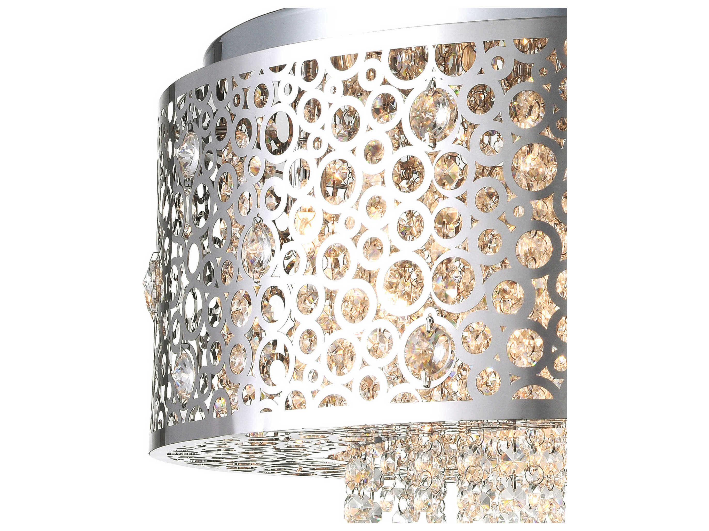 CWI Lighting Bubbles 4-Light Stainless Steel Drum Mini Pendant