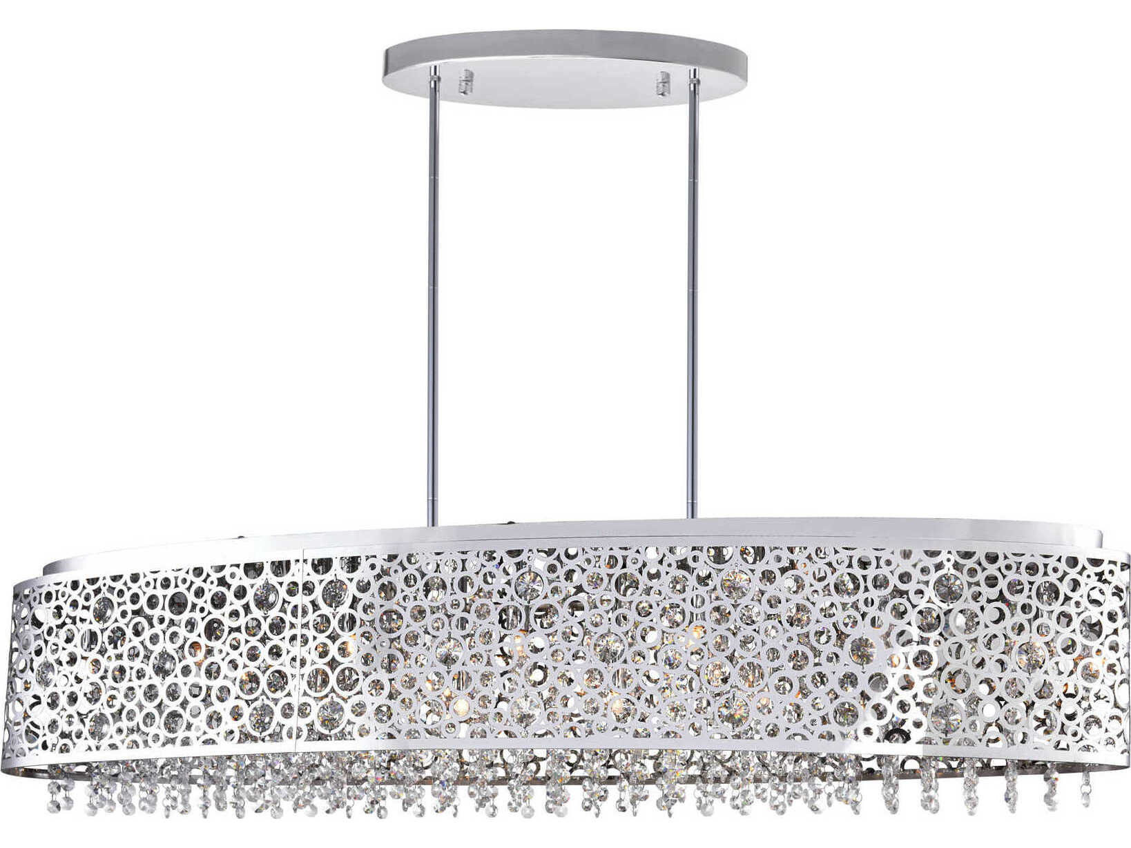 CWI Lighting Bubbles 16-Light Stainless Steel Island Pendant