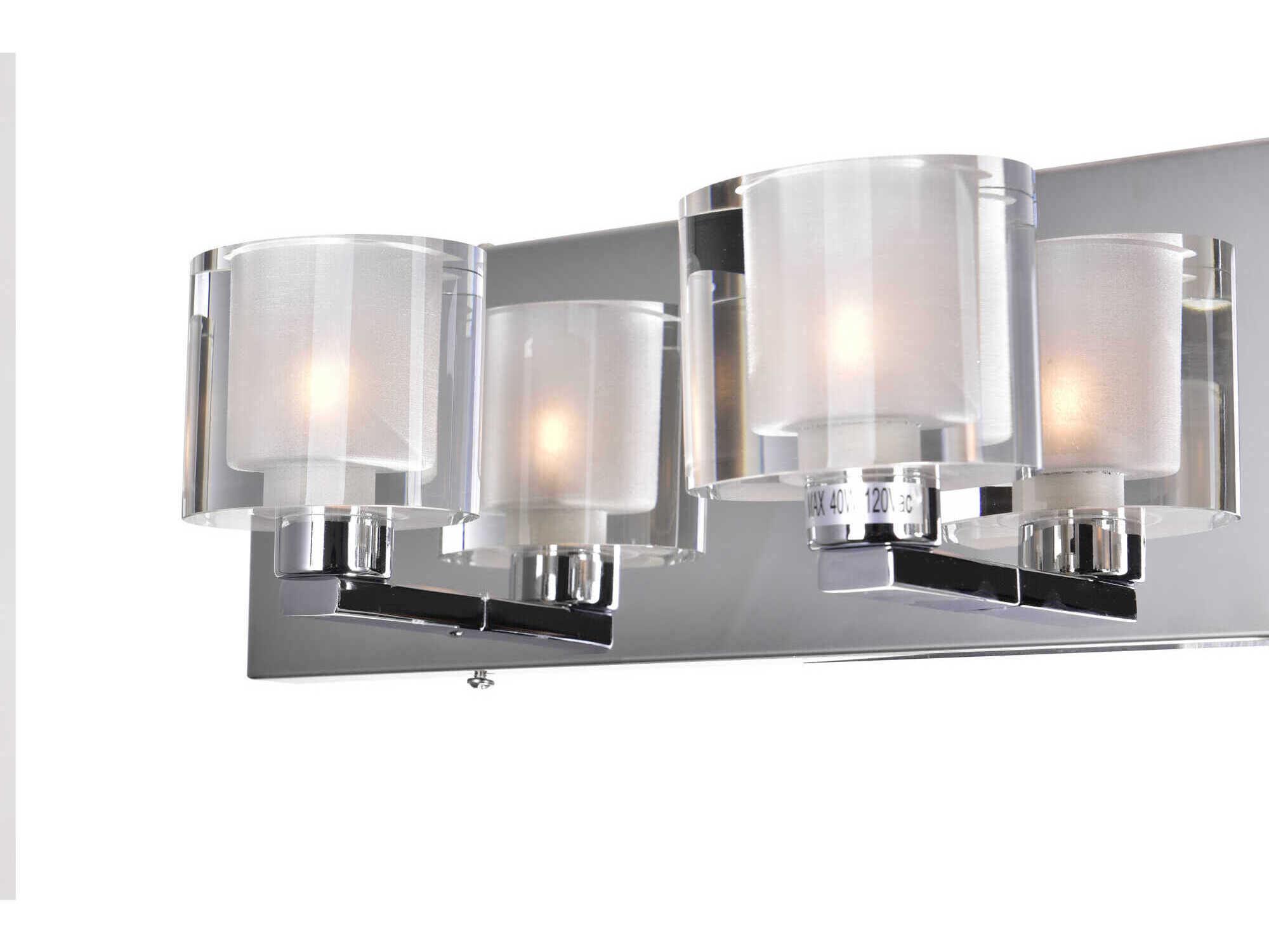CWI Lighting Tina 4-Light Chrome Vanity Light