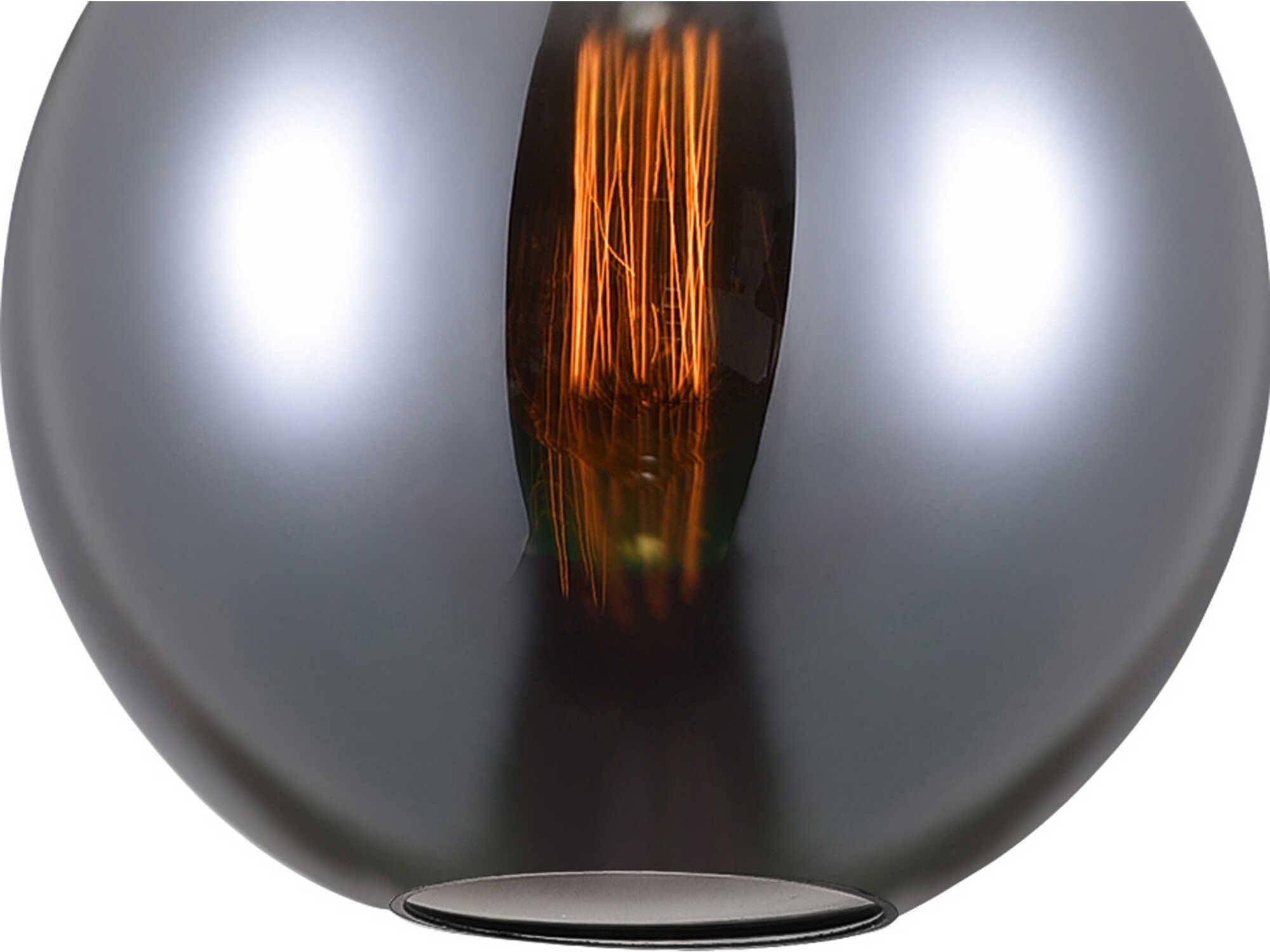 CWI Lighting Glass 1-Light Black Globe Mini Pendant