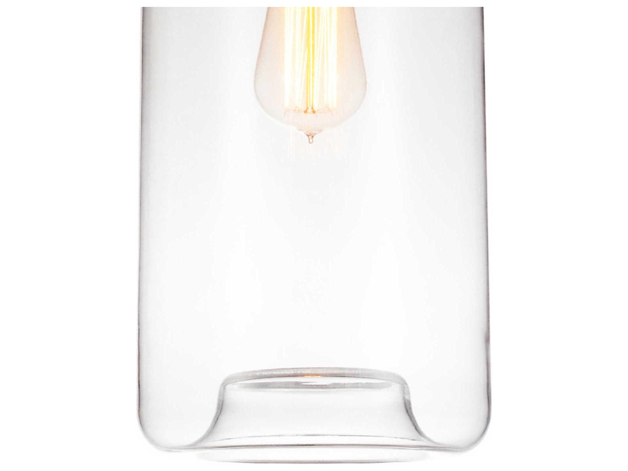 CWI Lighting Glass 1-Light Black Cylinder Mini Pendant