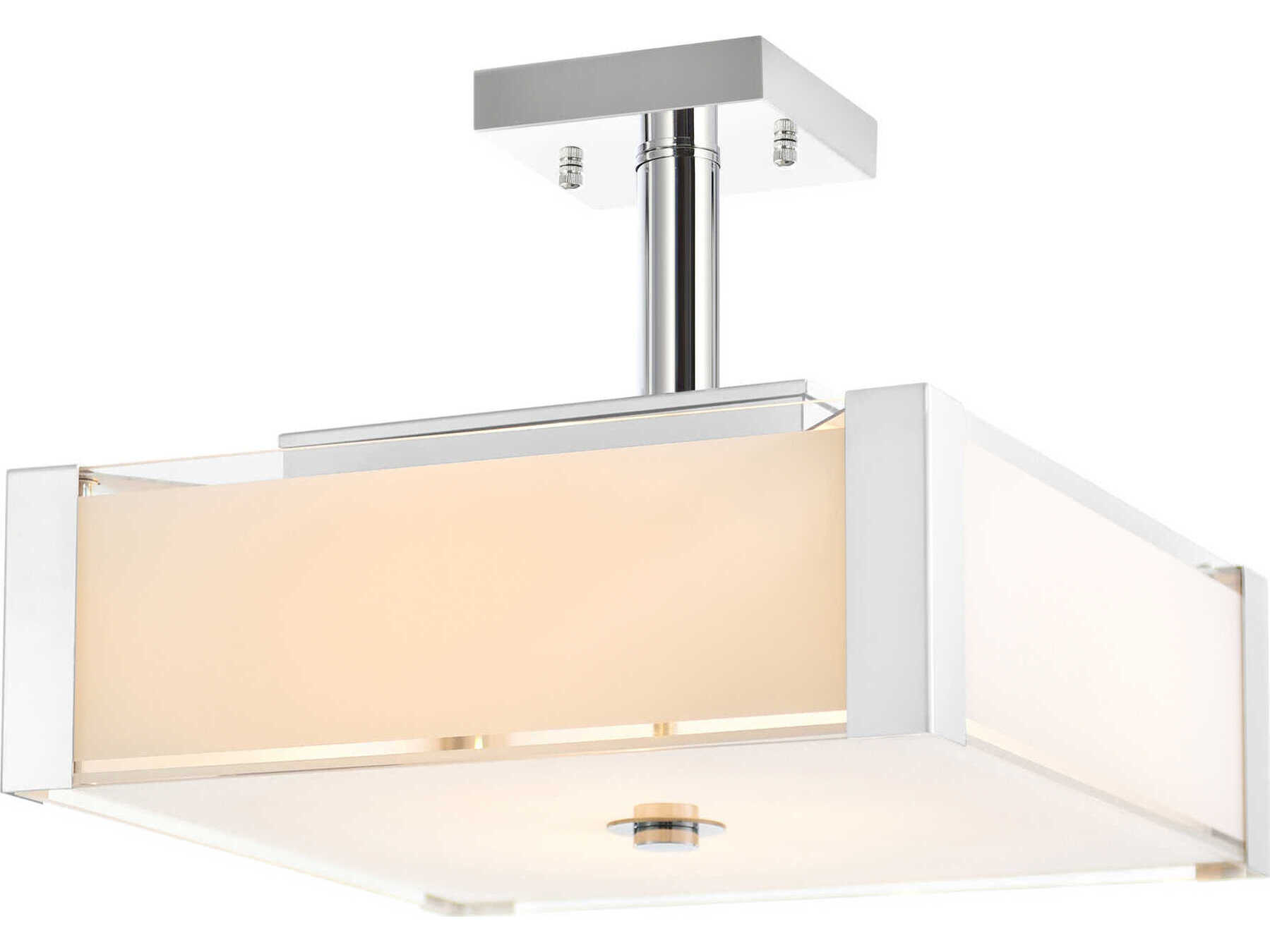 CWI Lighting Lucie 3-Light Chrome Semi Flush Mount