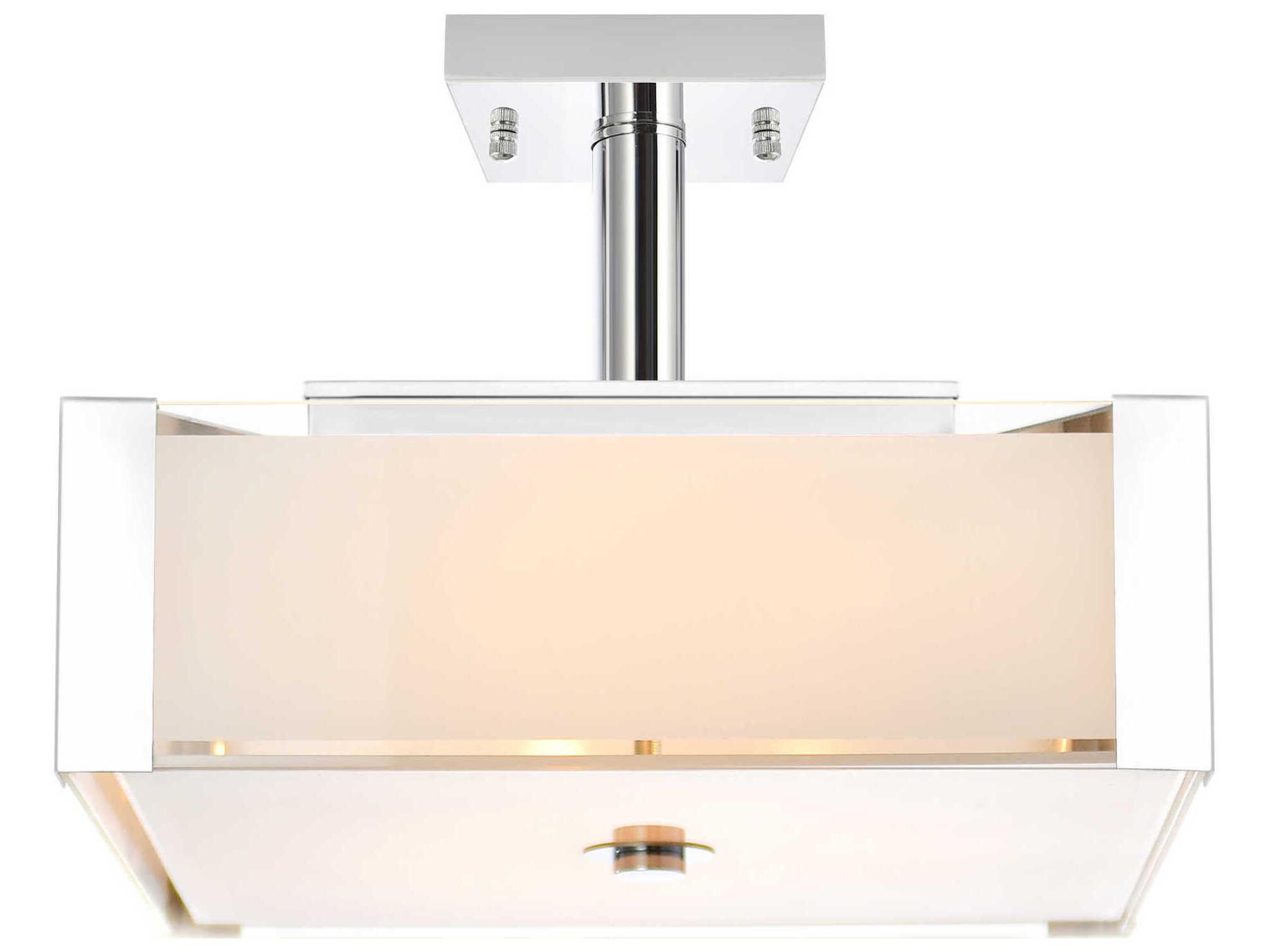 CWI Lighting Lucie 3-Light Chrome Semi Flush Mount