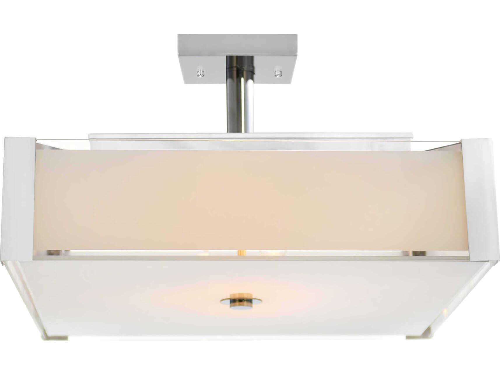 CWI Lighting Lucie 4-Light Chrome Semi Flush Mount