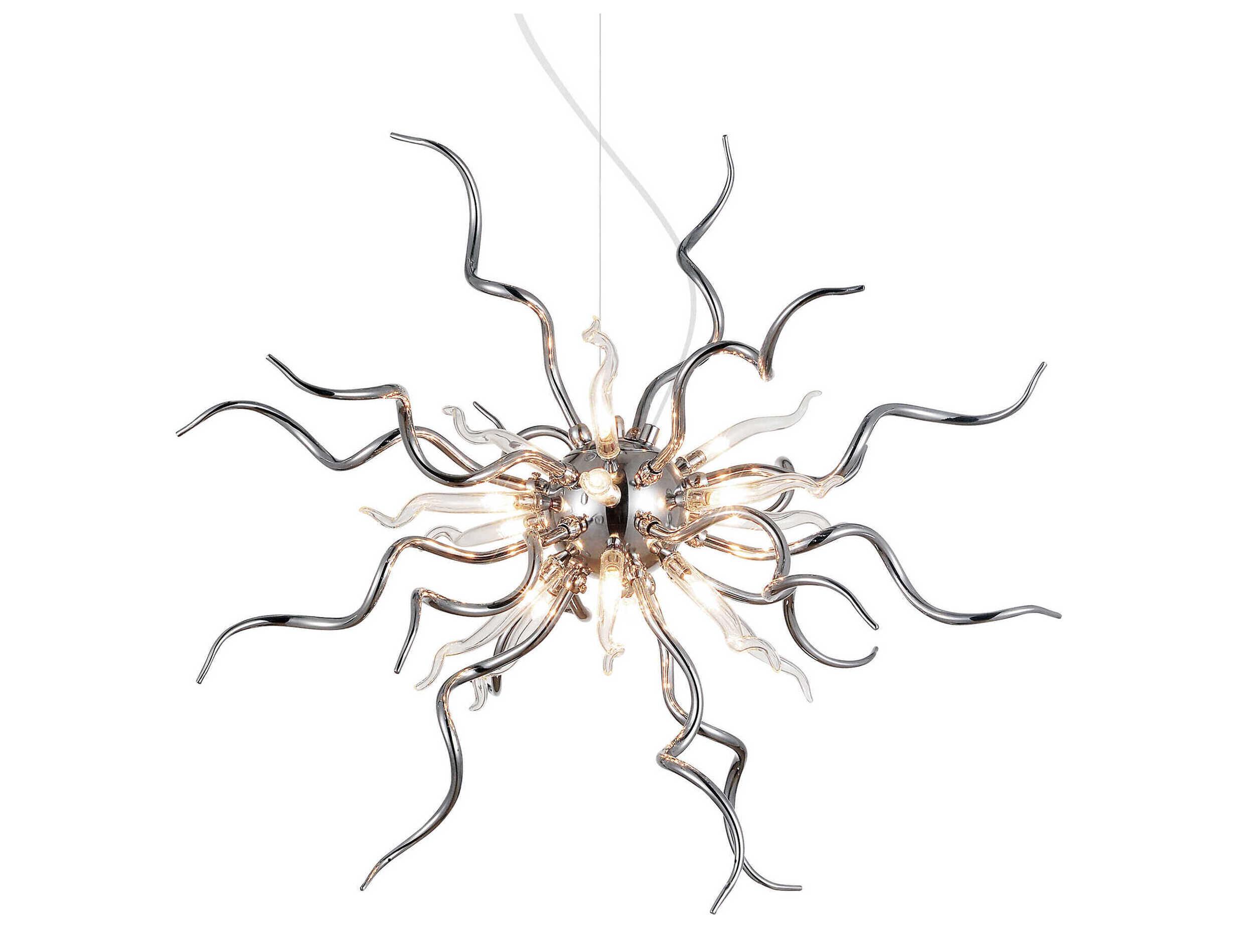 CWI Lighting Twist 15-Light Chrome Sputnik Chandelier
